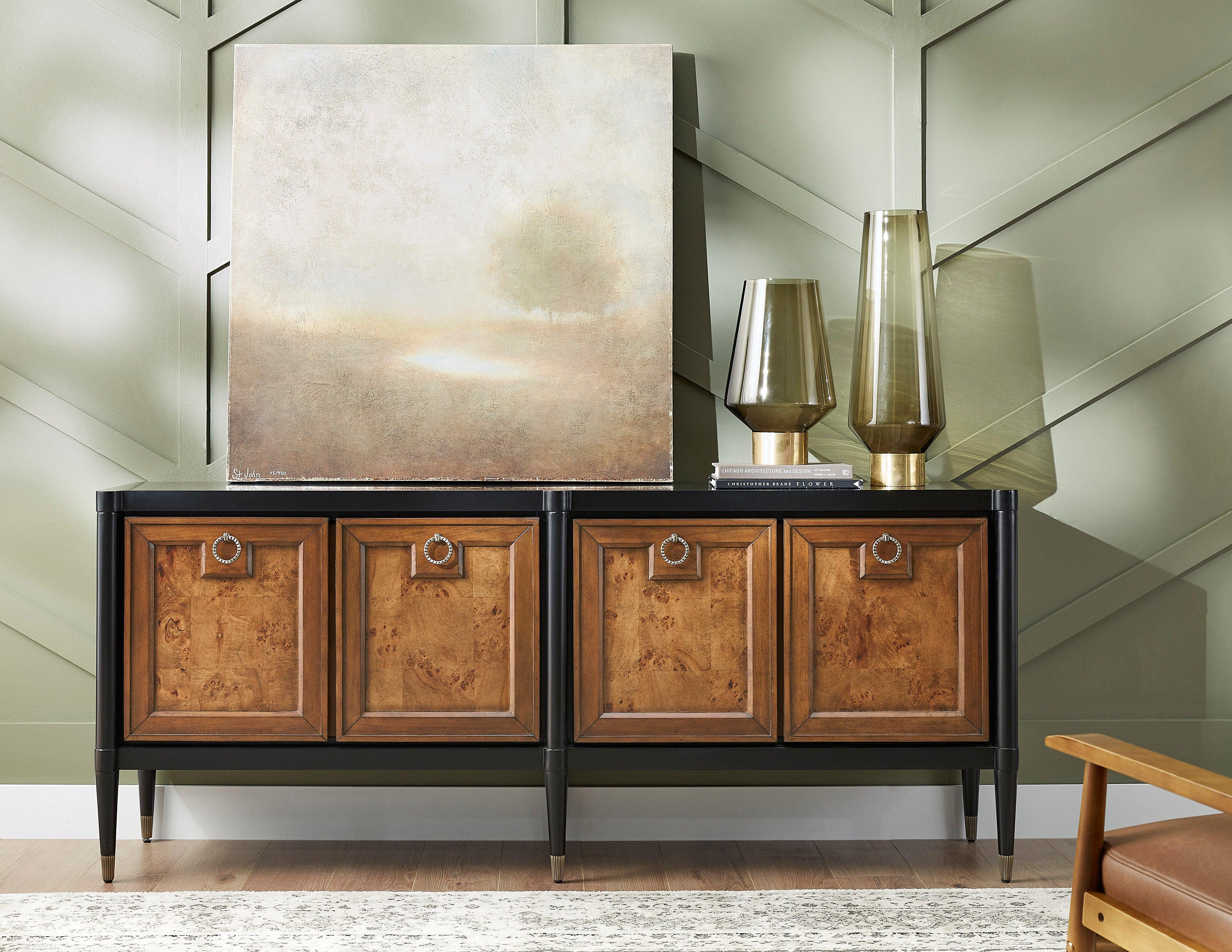 4-Door Mid-Century Modern Console with Shelves - Remutear