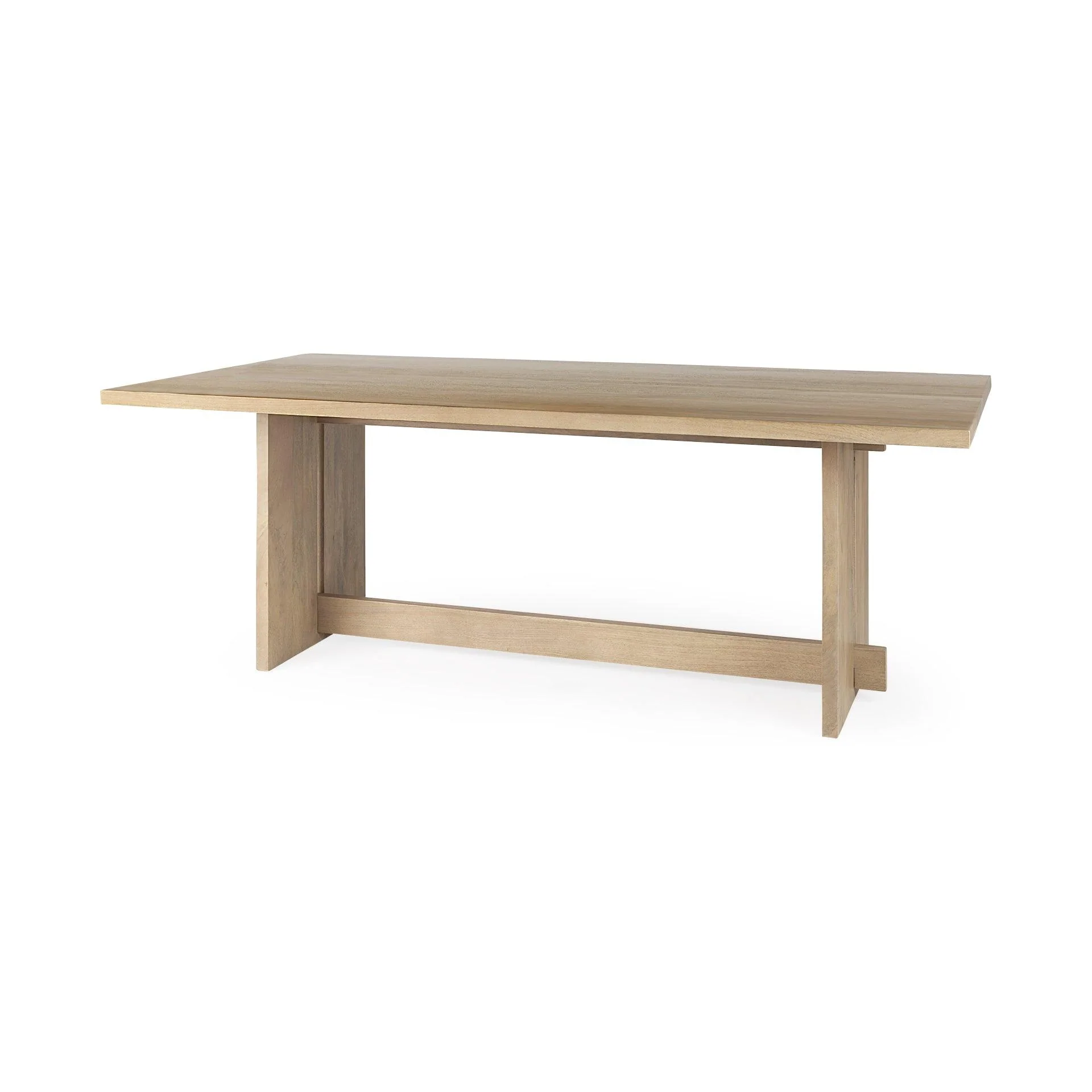 Aida 84L Light Brown Wood Dining Table - Remutear