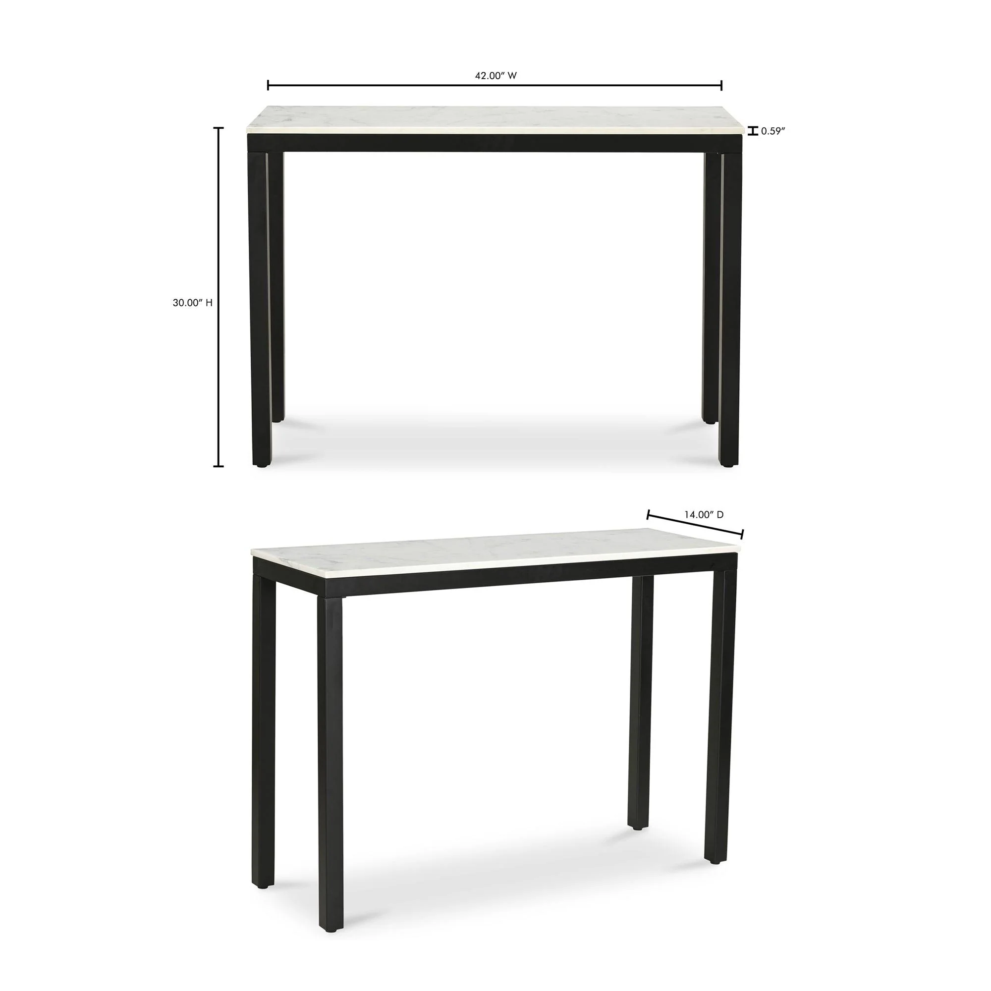 Parson Console Table White Marble - Remutear