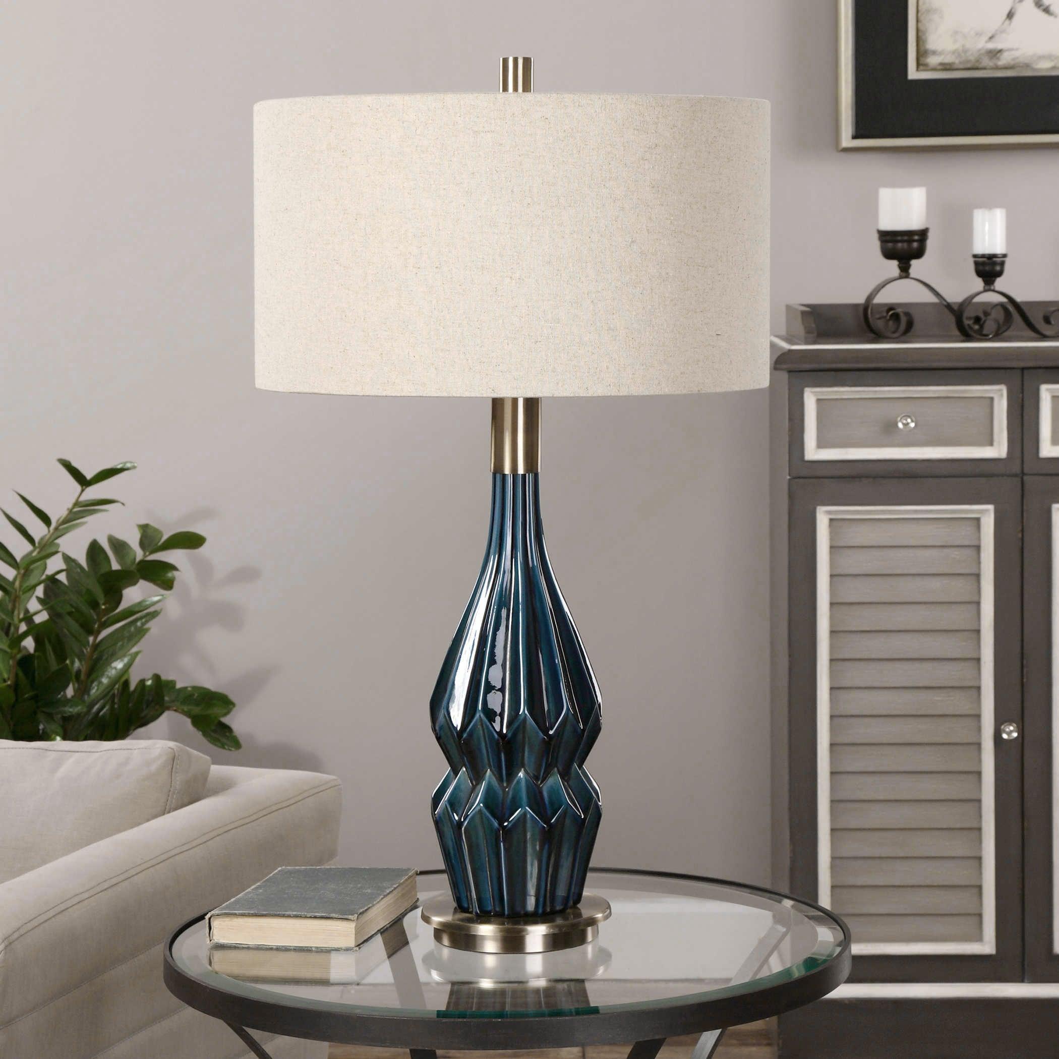 Prussian Blue Ceramic Lamp - Remutear