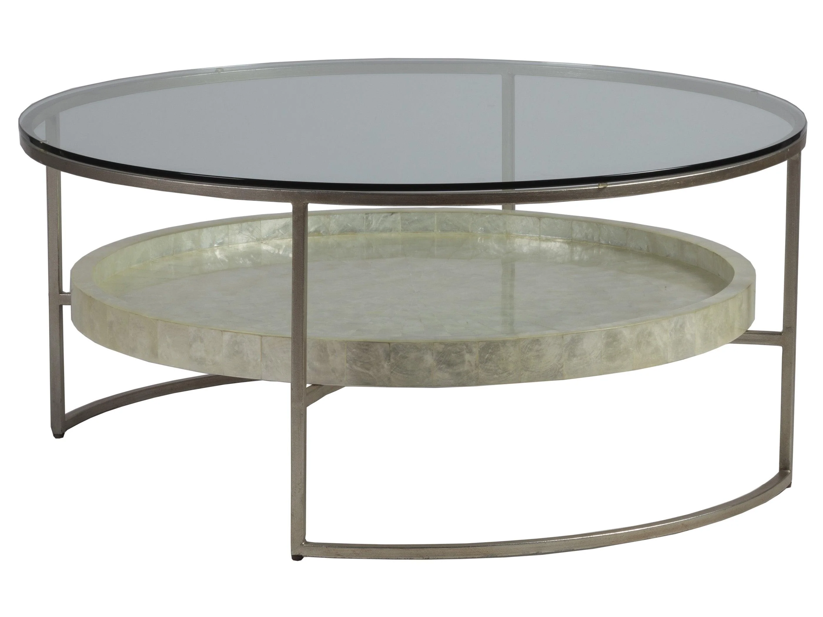 Signature Designs Cumulus Capiz Round Cocktail Table - Remutear
