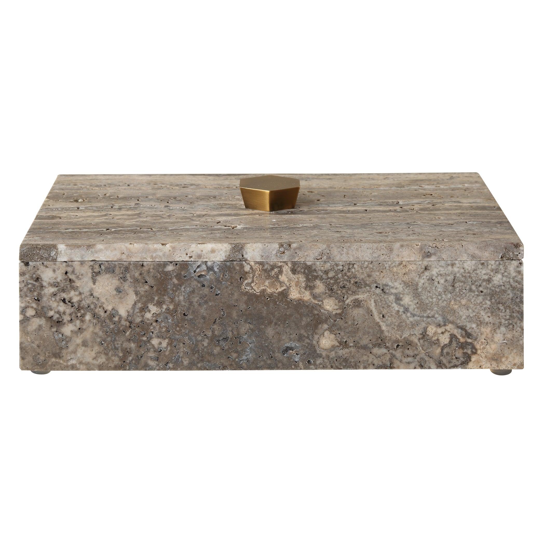 Griseus Travertine Stone Box - Remutear