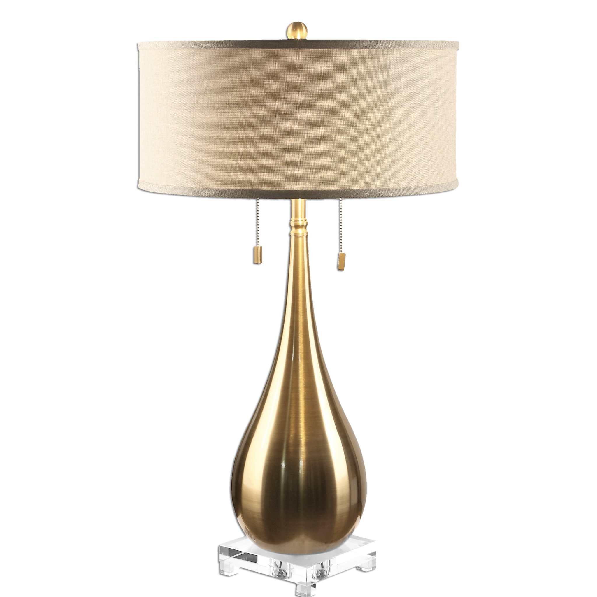 Lagrima Brushed Brass Lamp - Remutear