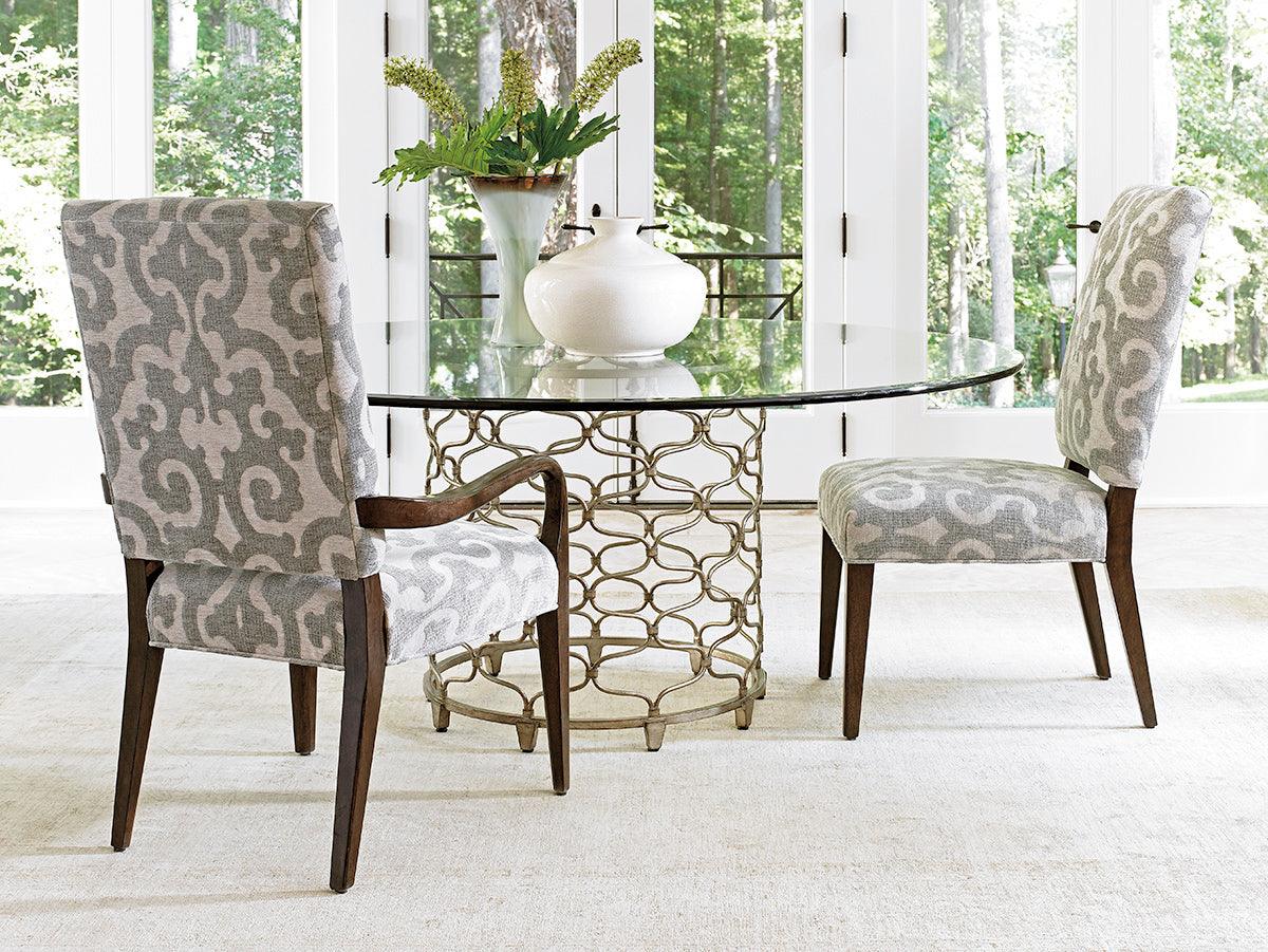 Laurel Canyon Bollinger Round Dining Table With 60 Inch Glass Top - Remutear