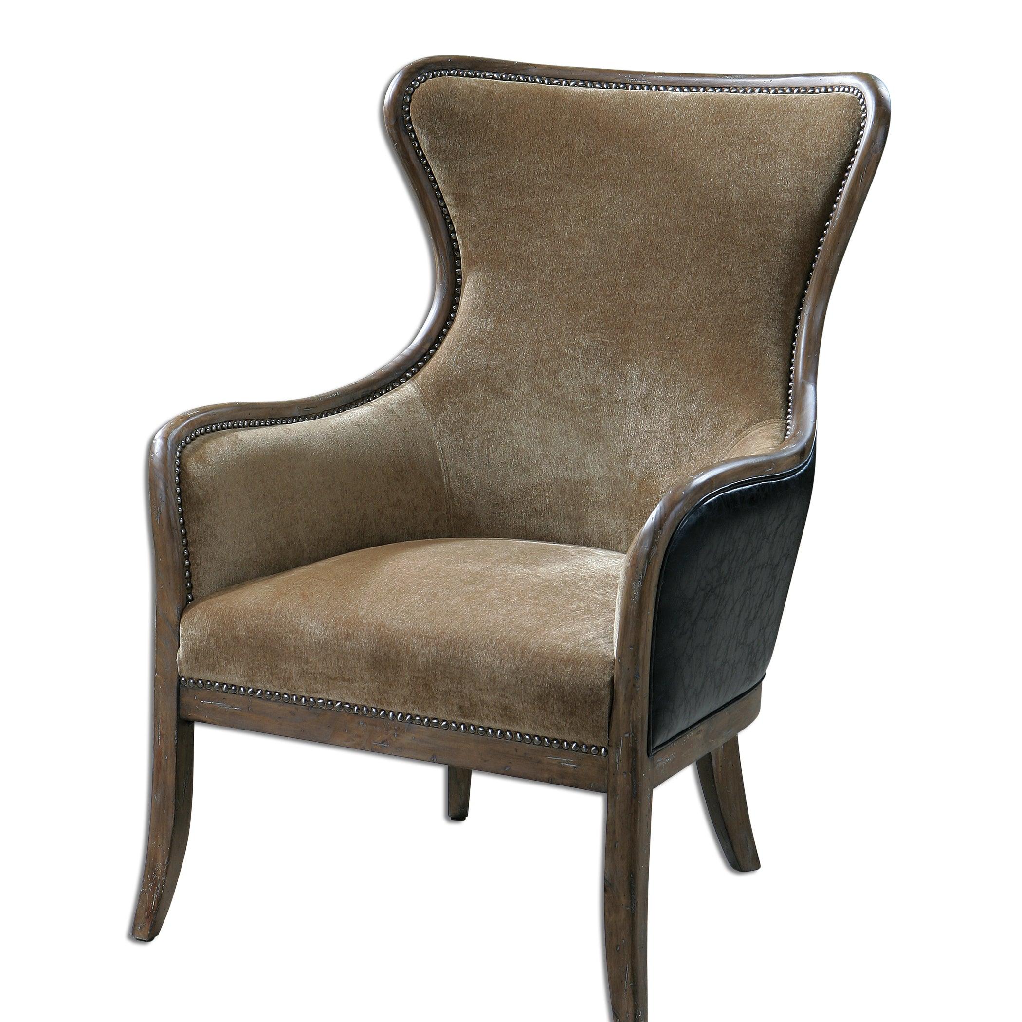 Snowden Tan Wing Chair - Remutear