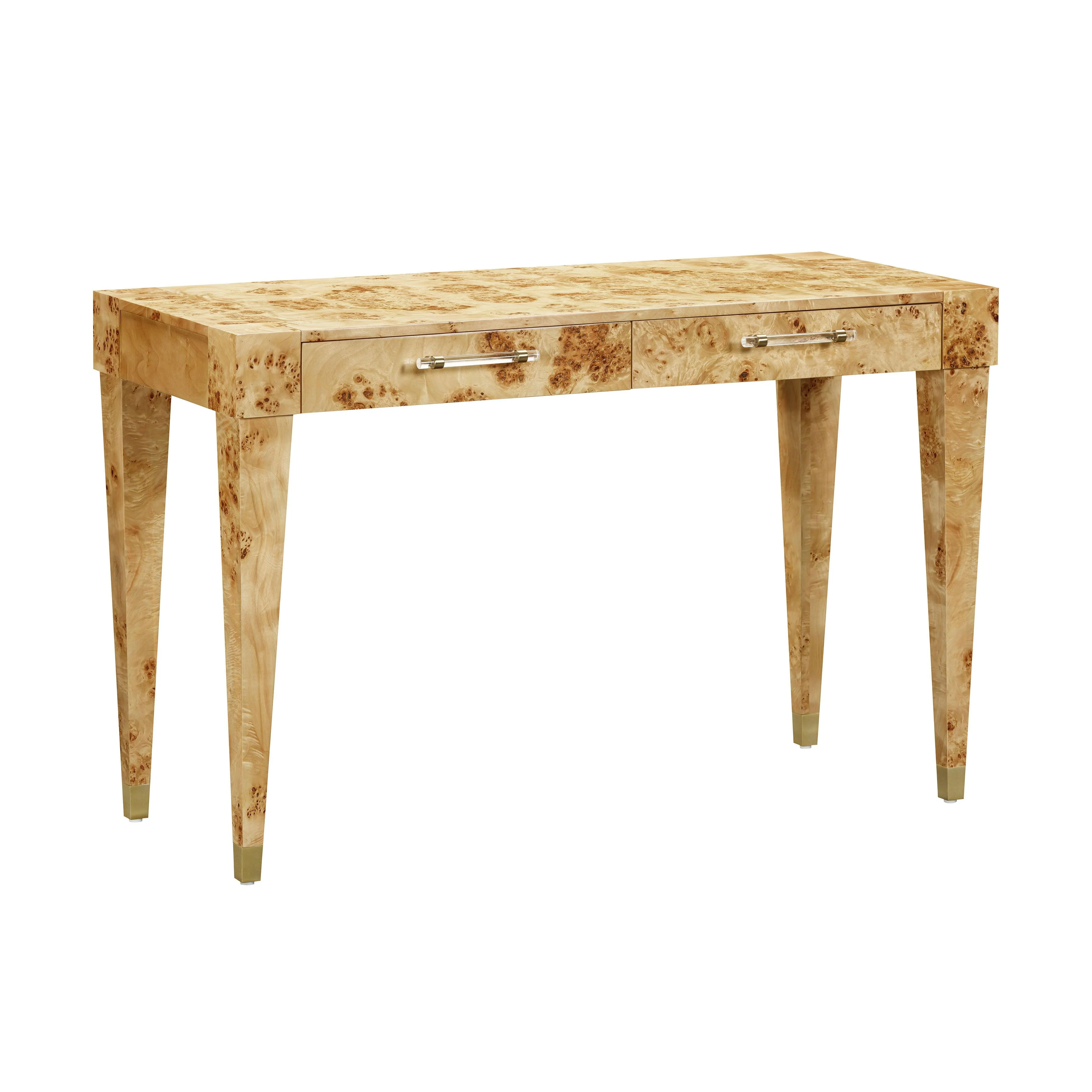 Brandyss Natural Burl Work Desk - Remutear