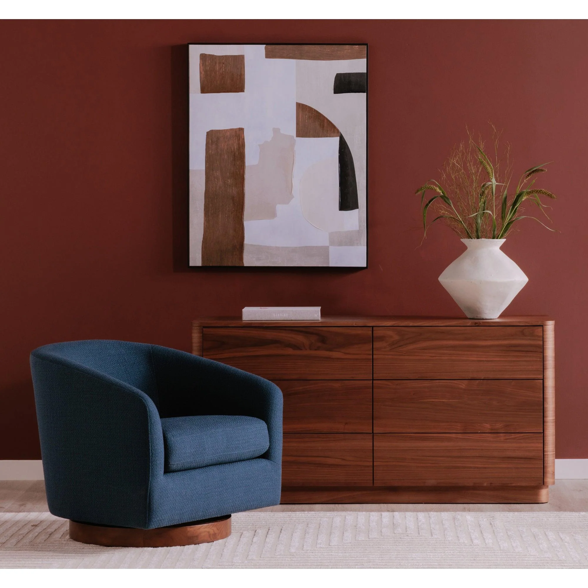 Round Off Dresser Walnut - Remutear