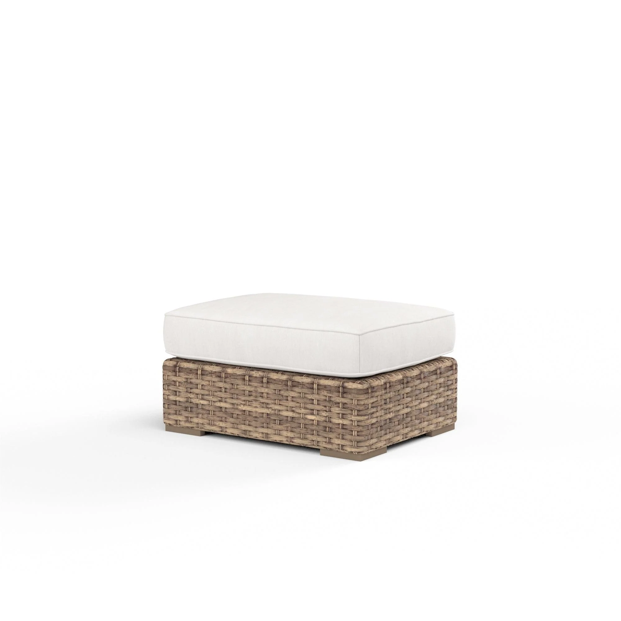Havana Ottoman in Canvas Flax w/ Self Welt - Remutear