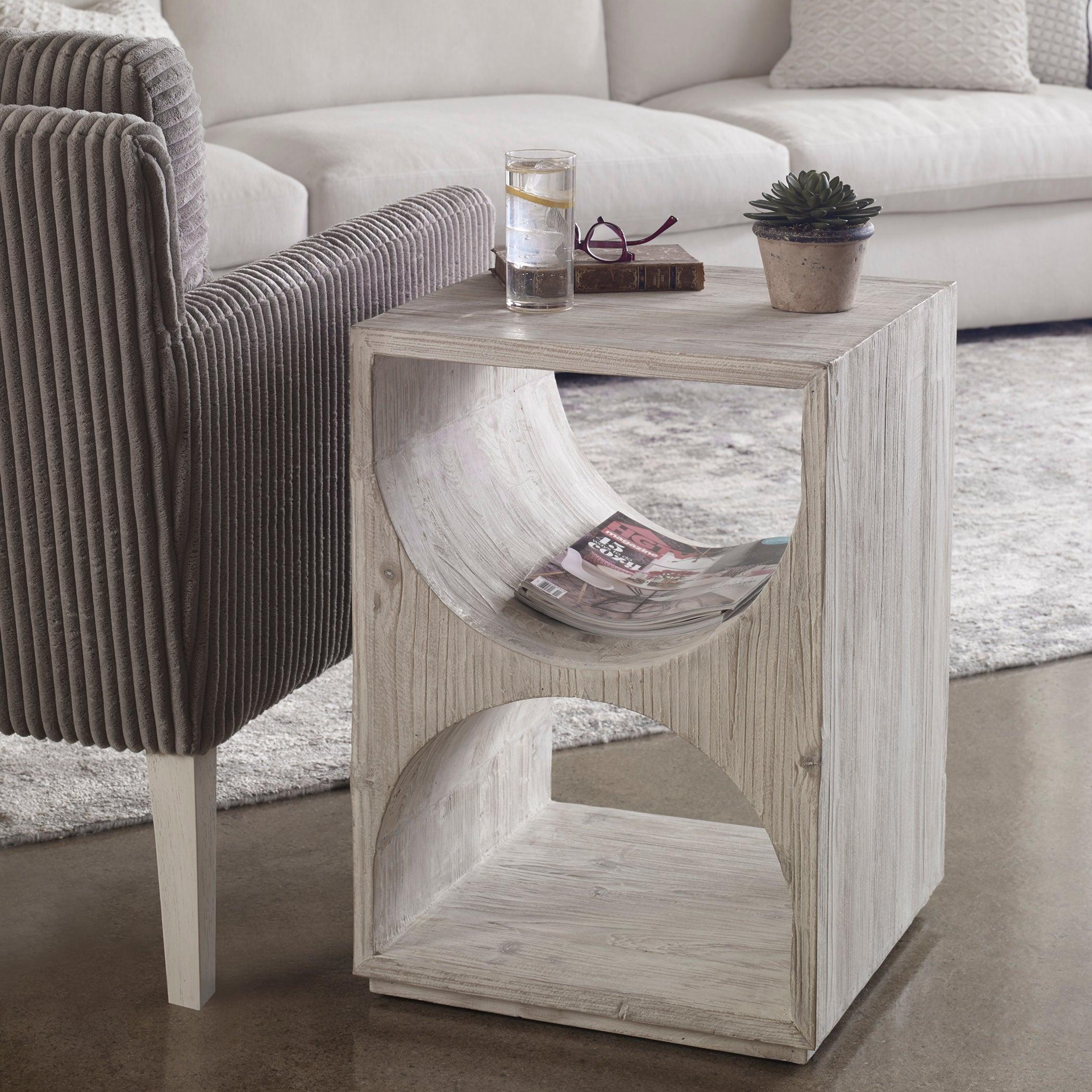 Hans White Side Table - Remutear