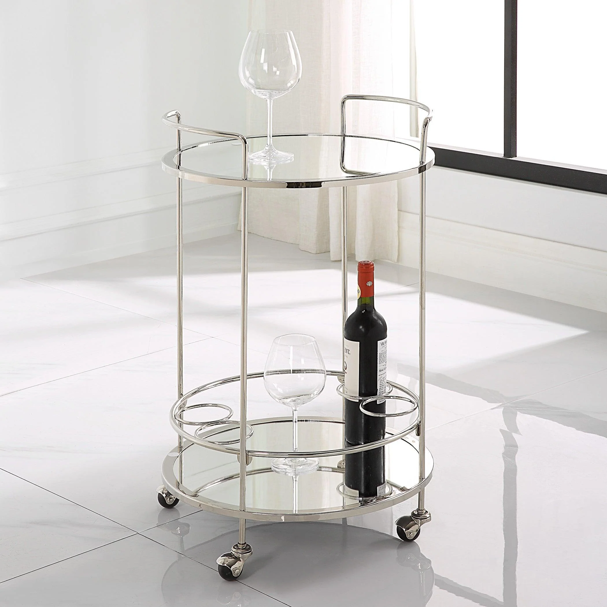 Spritz Chrome Bar Cart - Remutear