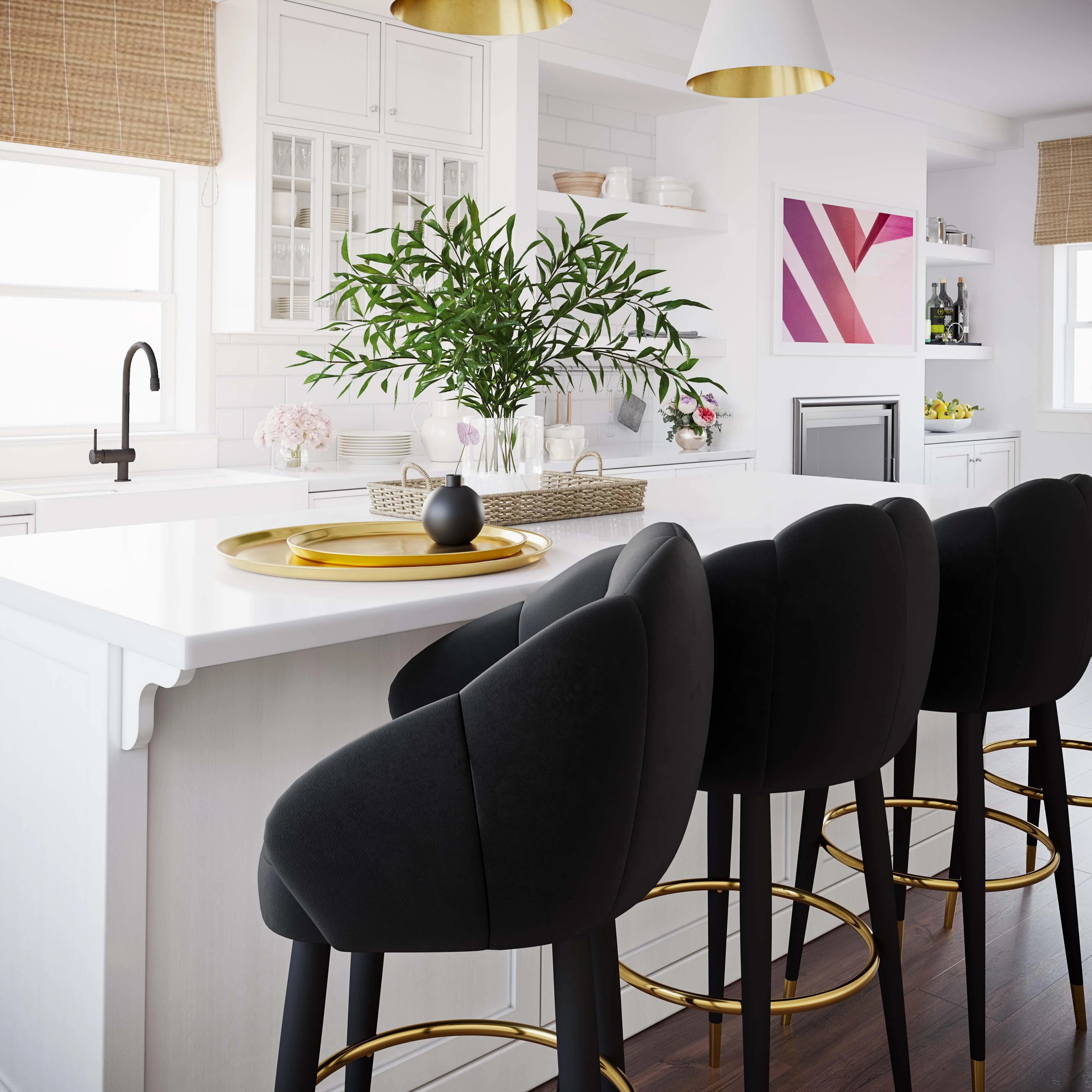 Myla Black Swivel Counter Stool - Remutear