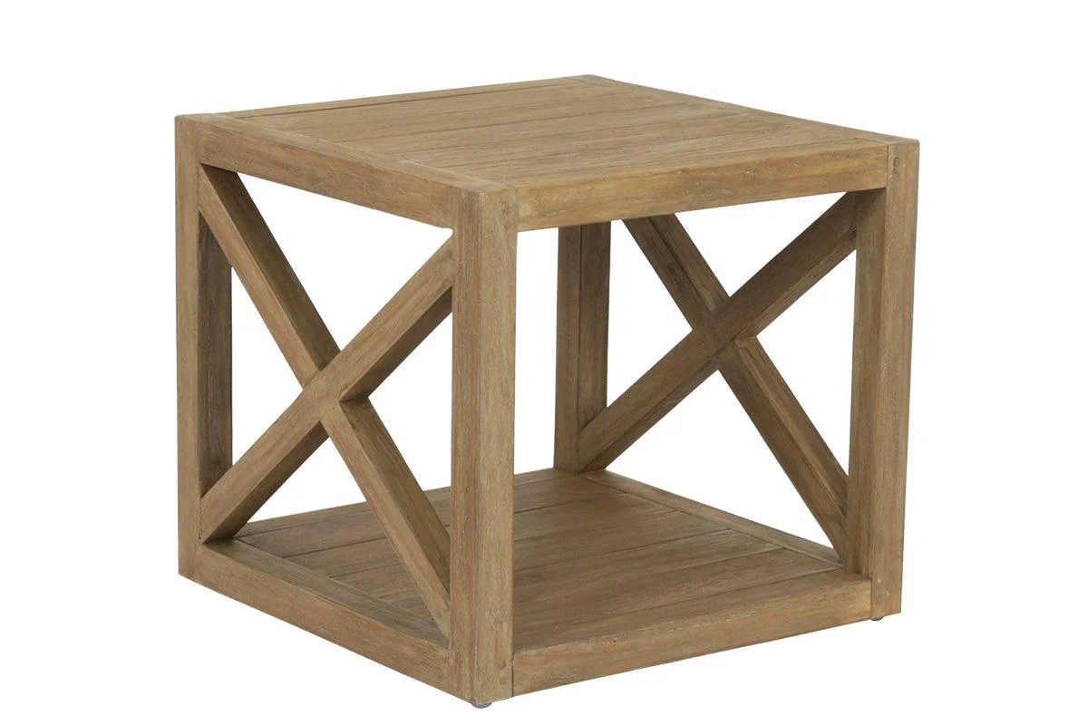 Coastal Teak X End Table - Remutear