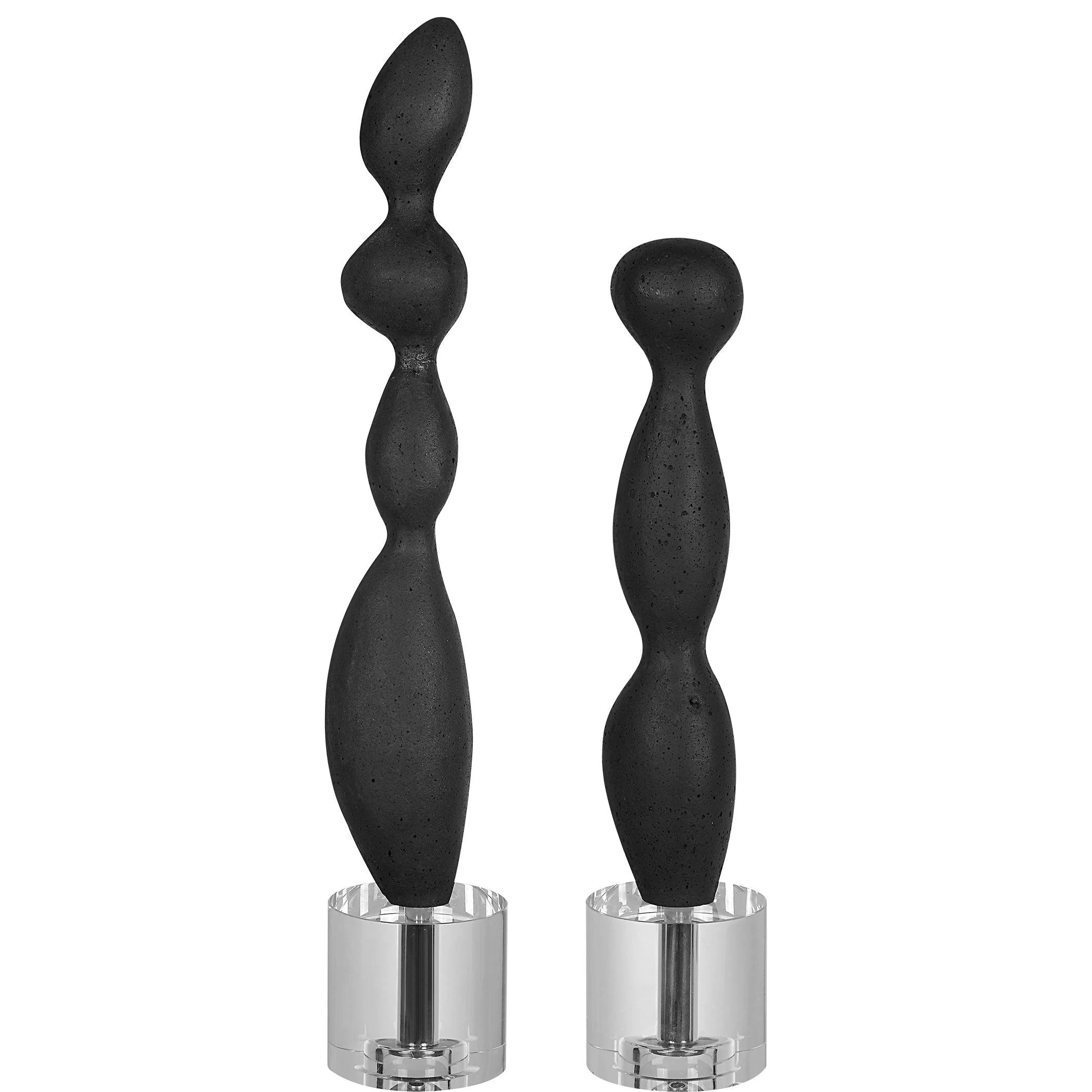 KOA BLACK MARBLE SCULPTURES, SET OF 2 - Remutear