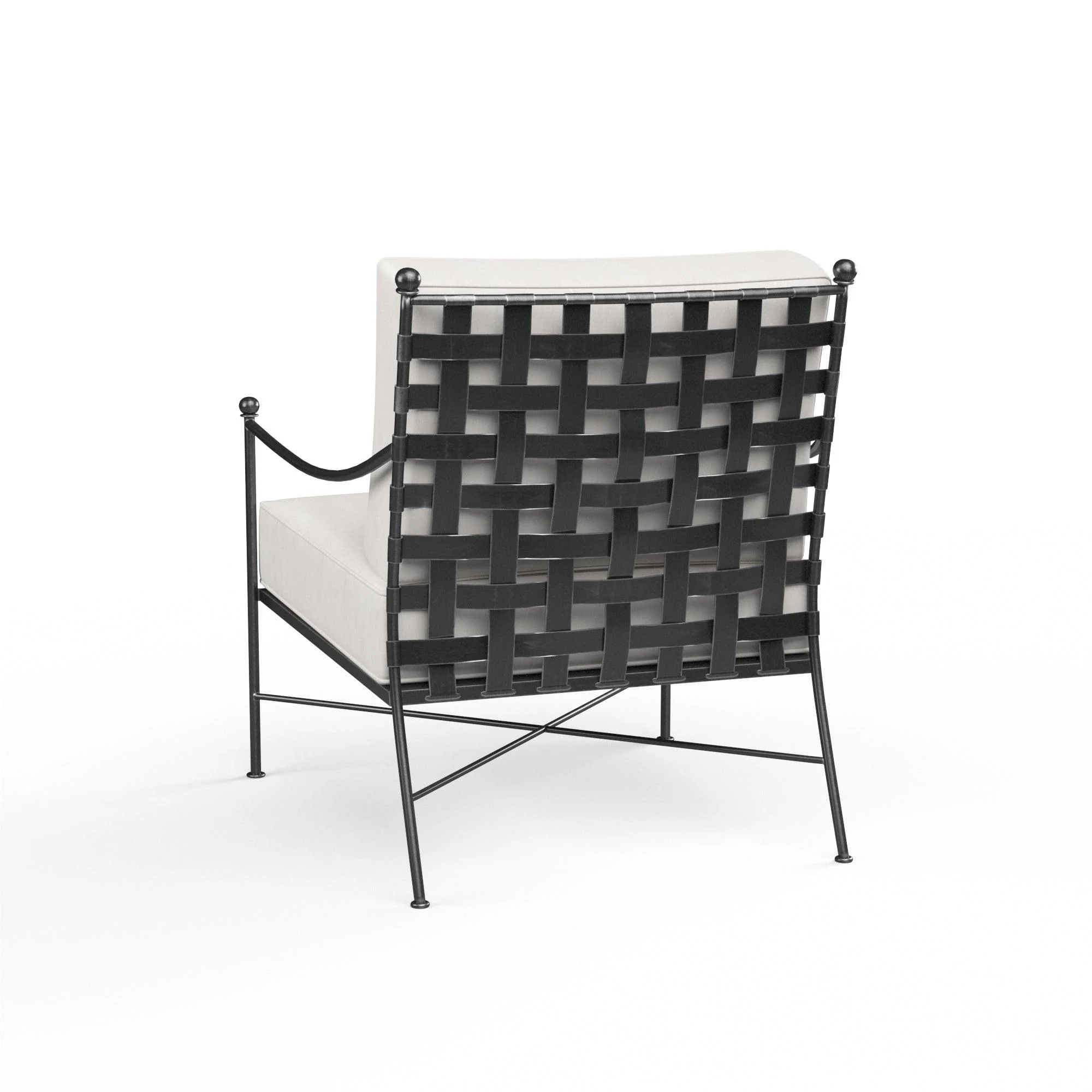 Provence Club Chair in Canvas Flax w/ Self Welt - Remutear