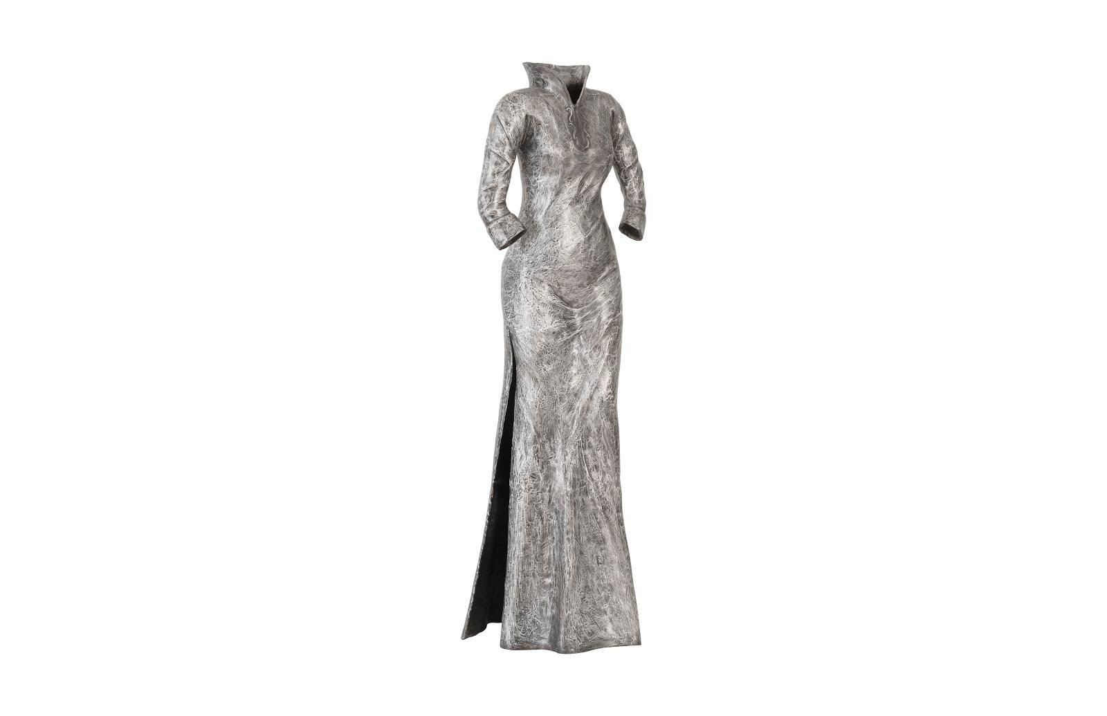 Dress Sculpture, Long Sleeves, Black/Silver, Aluminum - Remutear