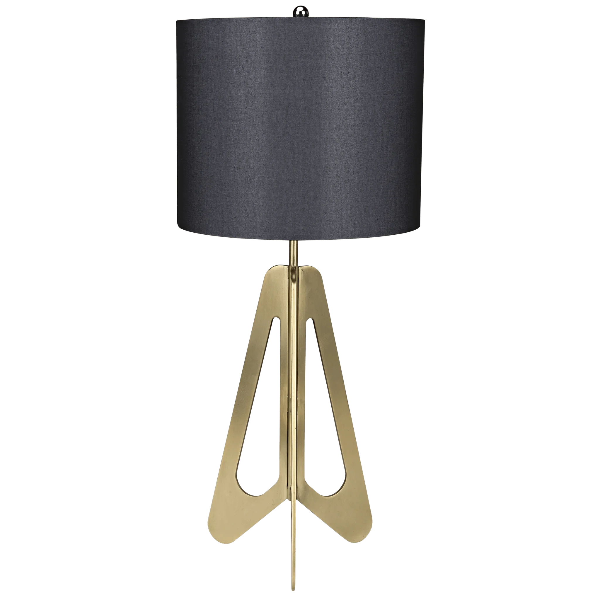 Candis Lamp with Black Shade, Metal with Brass Finish - Remutear
