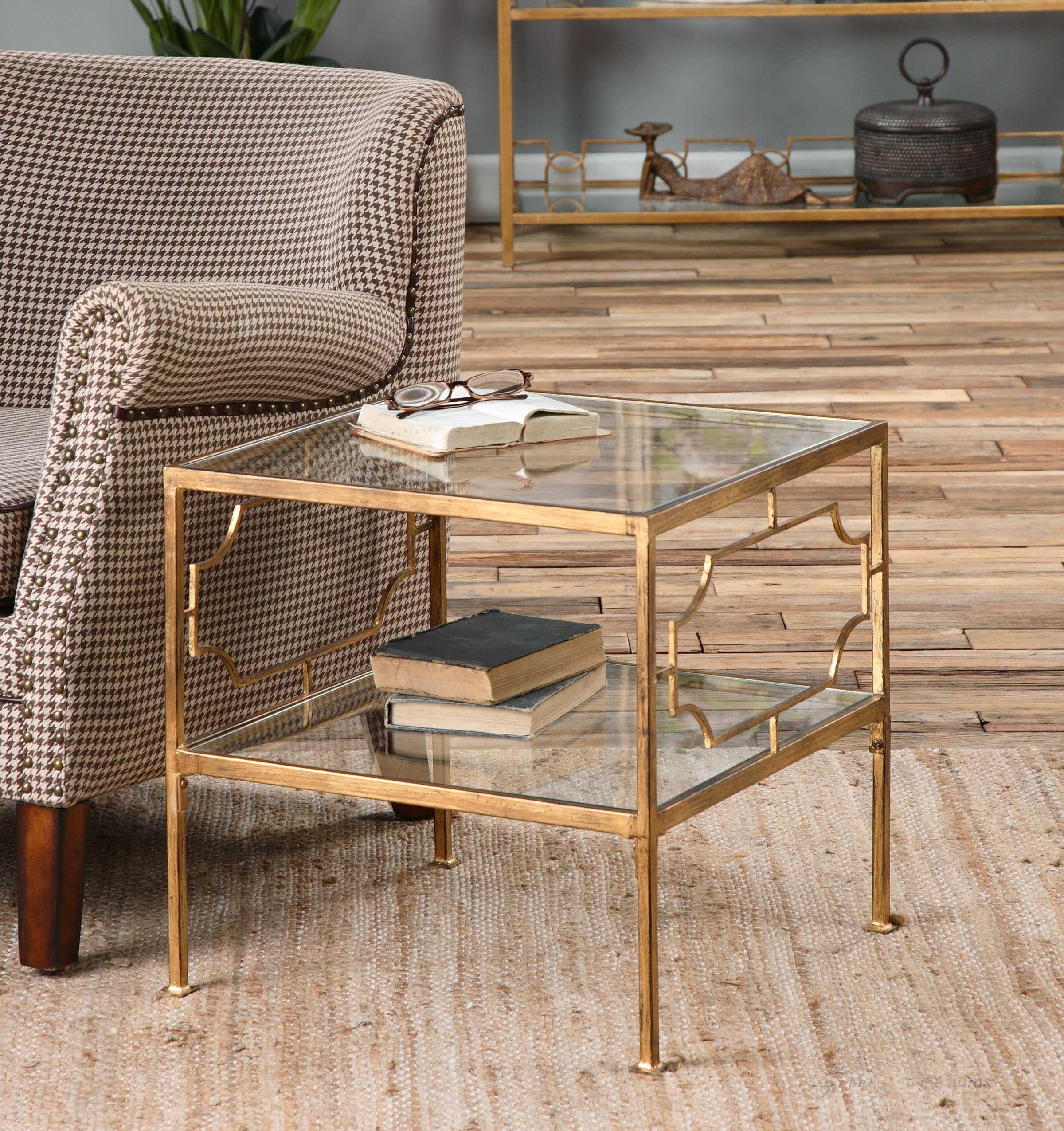 Genell Gold Cube Table - Remutear