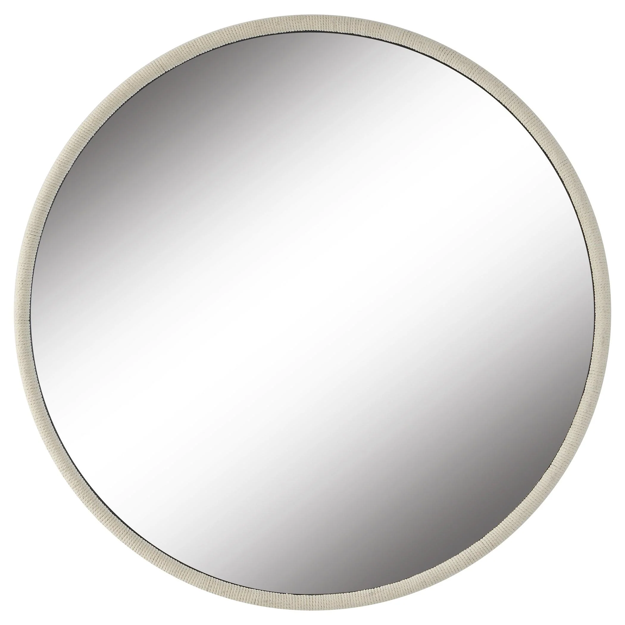 Ranchero White Round Mirror - Remutear