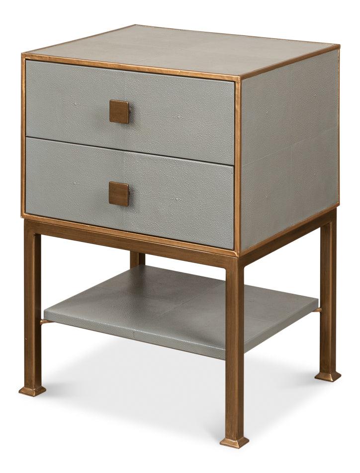 Gillian Two Drawer Nightstand - Storm Gry - Remutear