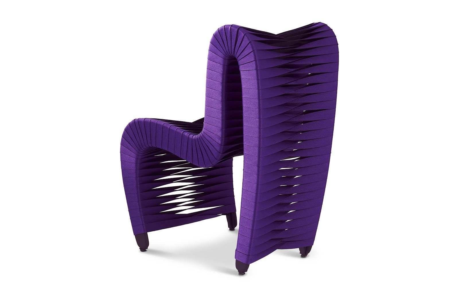 Seat Belt Dining Chair, Purple - Remutear