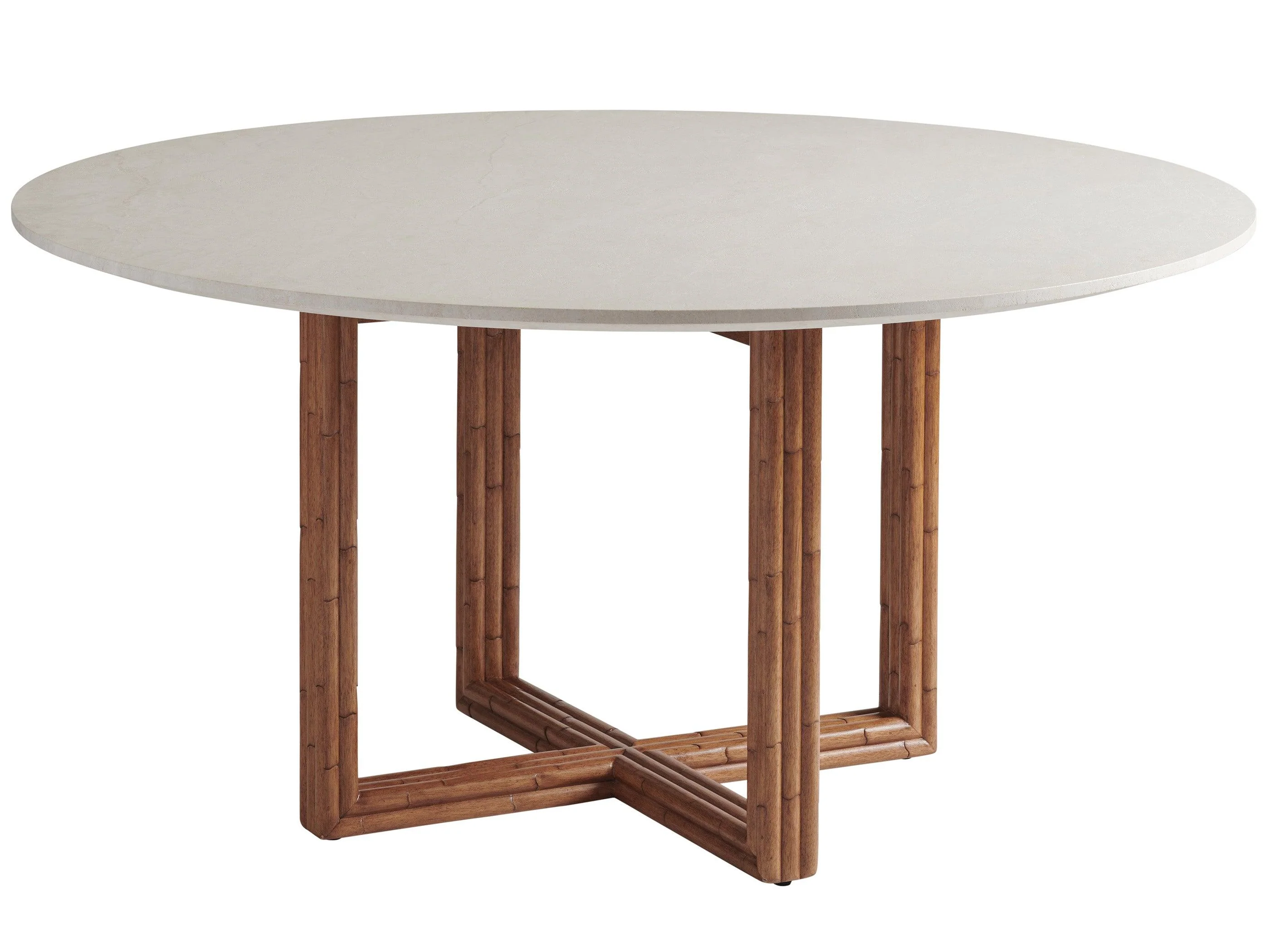 Palm Desert Woodard Marble Top Dining Table - Remutear