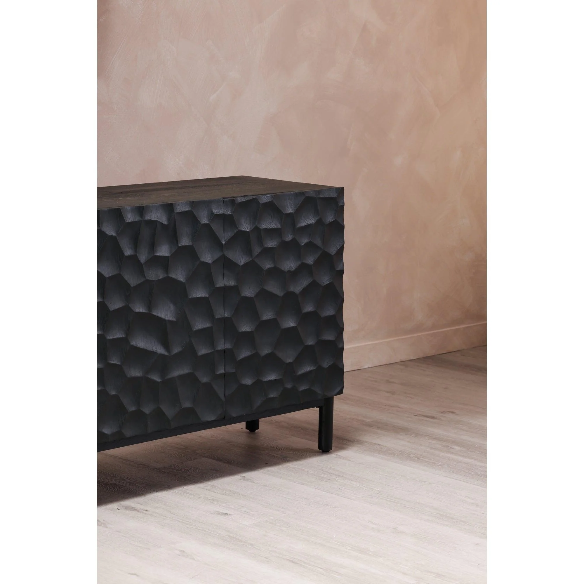 Misaki Oak Sideboard Black - Remutear