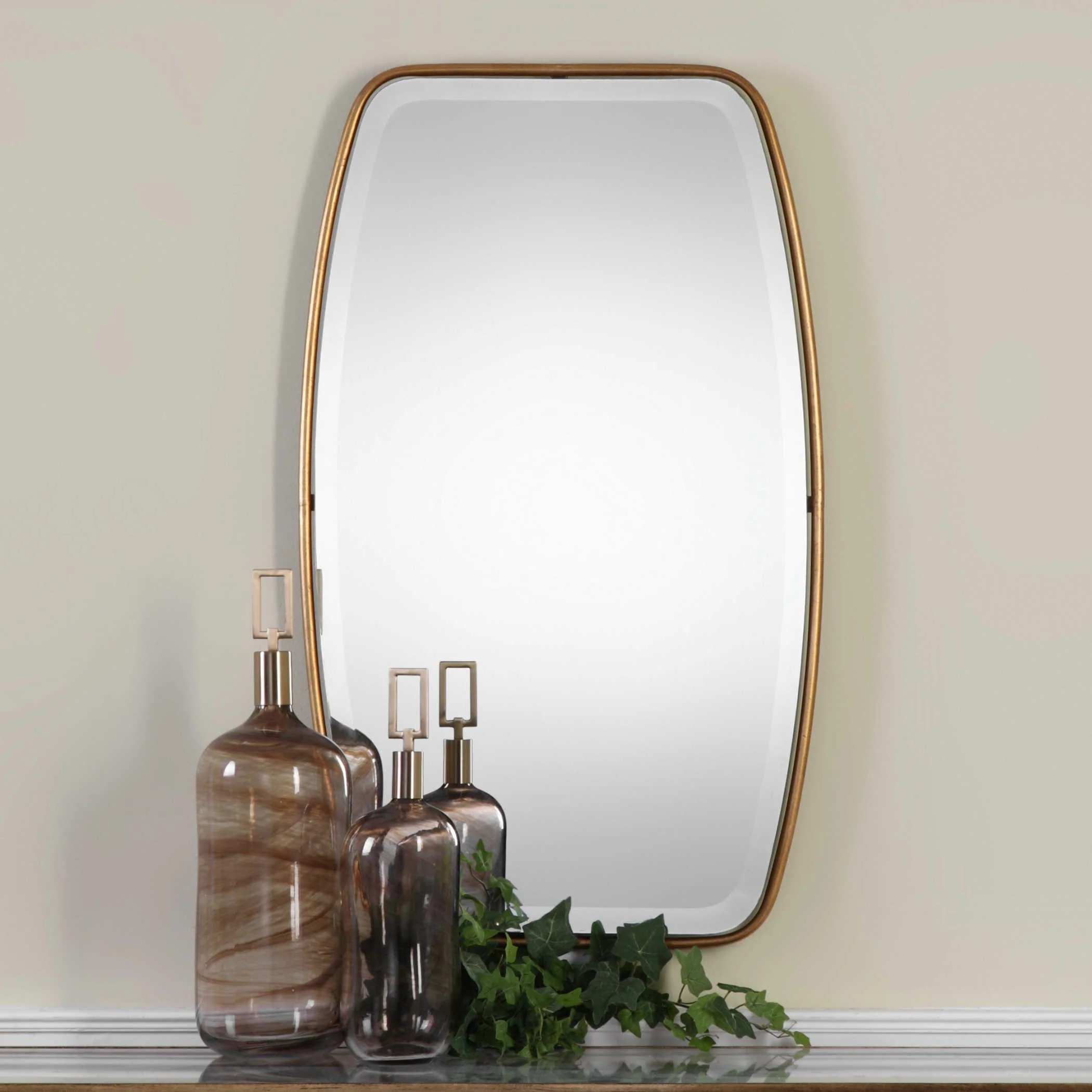 CANILLO ANTIQUED GOLD MIRROR - Remutear