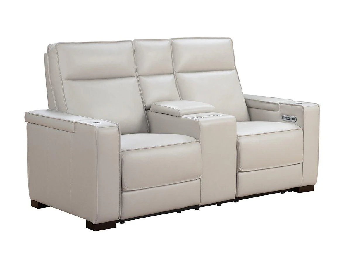 Odessey Power Reclining Console Loveseat w/Power Head Rests - Remutear
