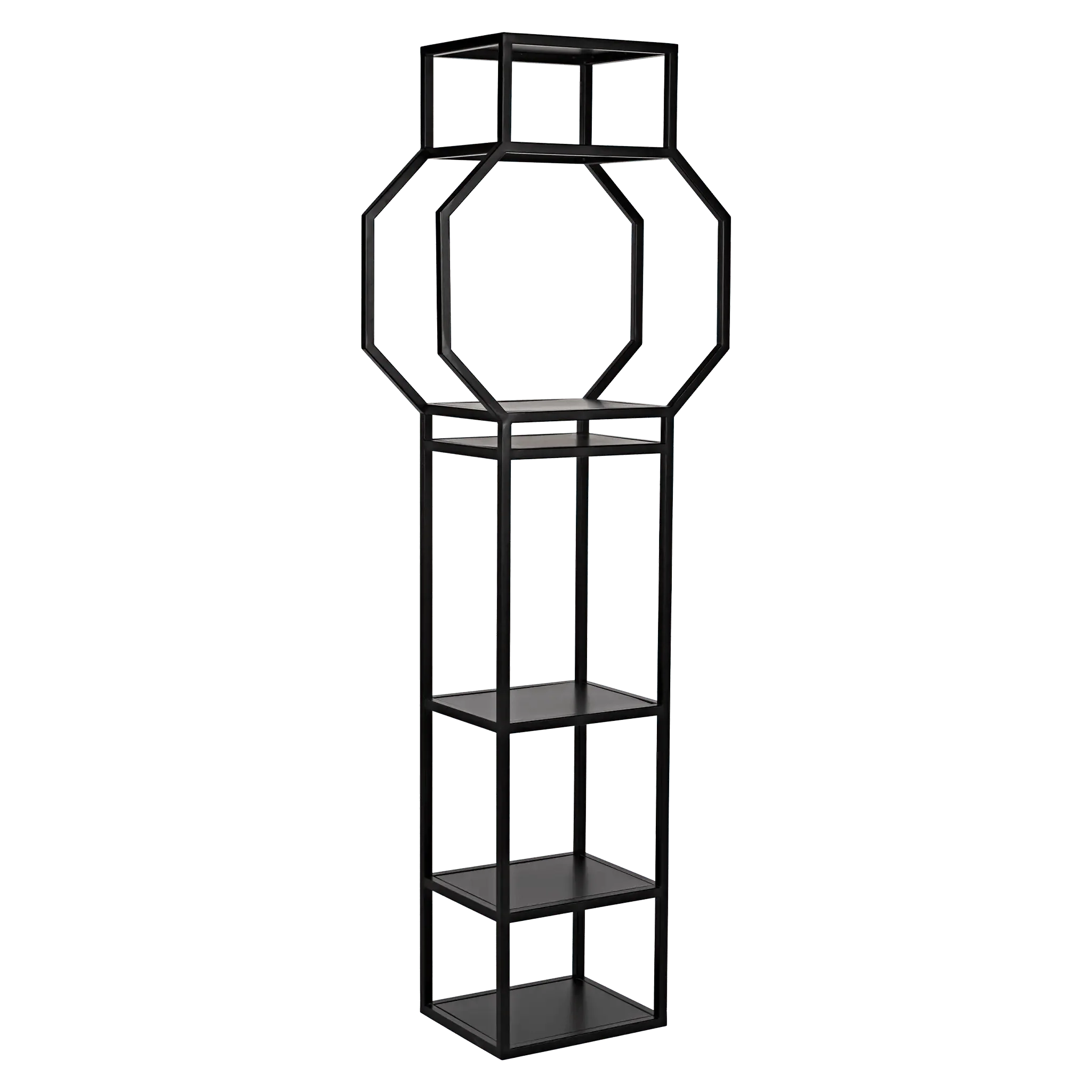 Downtown B Bookcase, Black Metal - Remutear