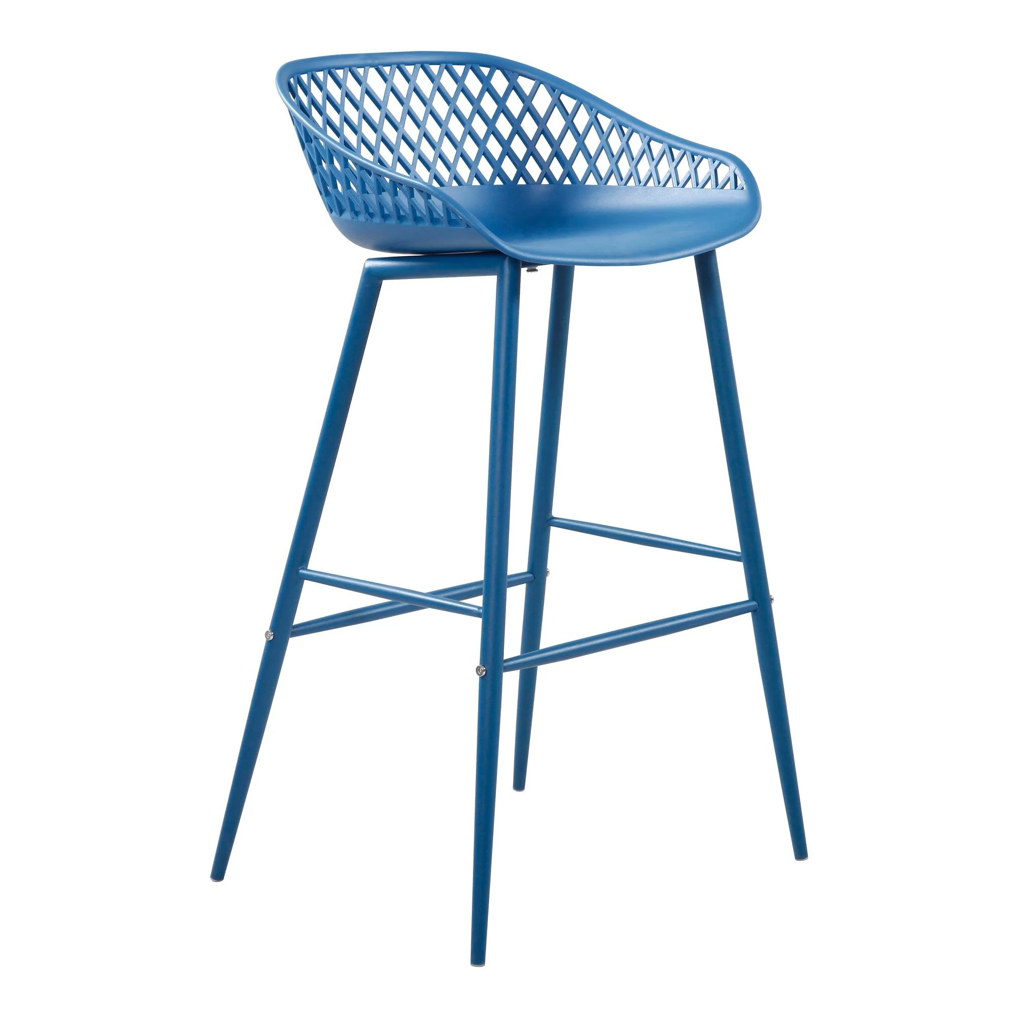 Piazza Outdoor Barstool Blue - Set Of Two - Remutear