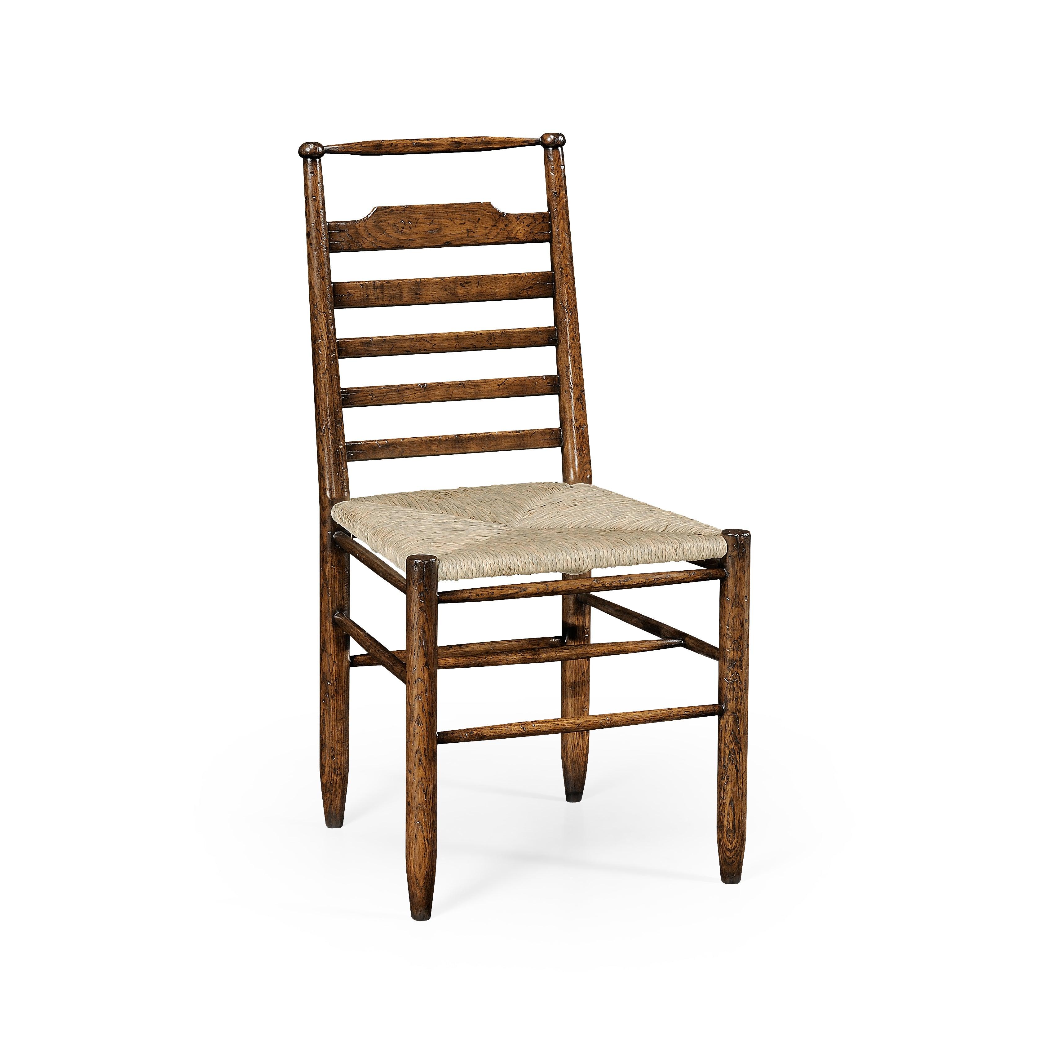 Casual Accents Dark Oak Ladderback Arm Chair - Set of 2 - Remutear