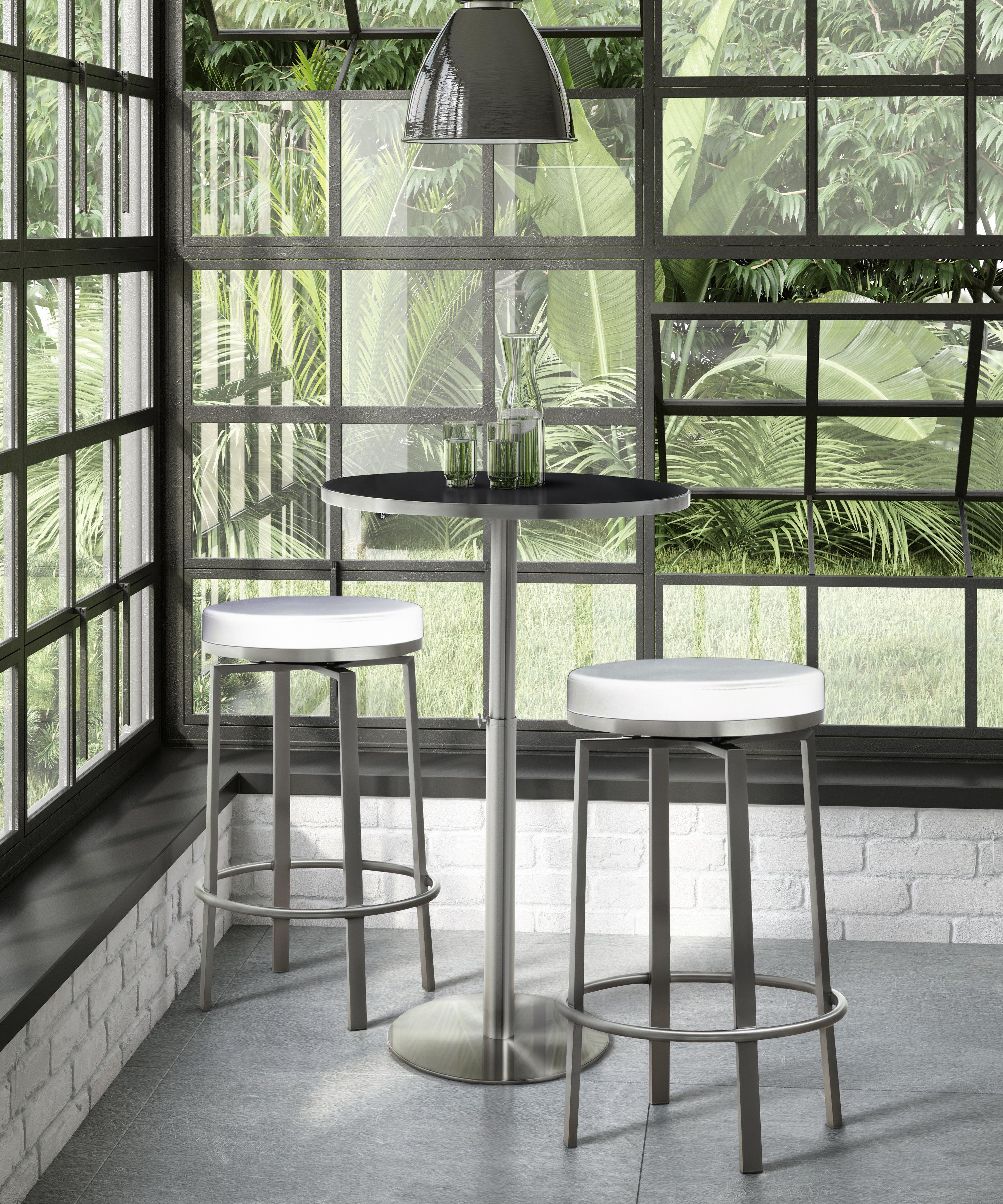 Pratt White Swivel Counter Stool - Set of 2 - Remutear