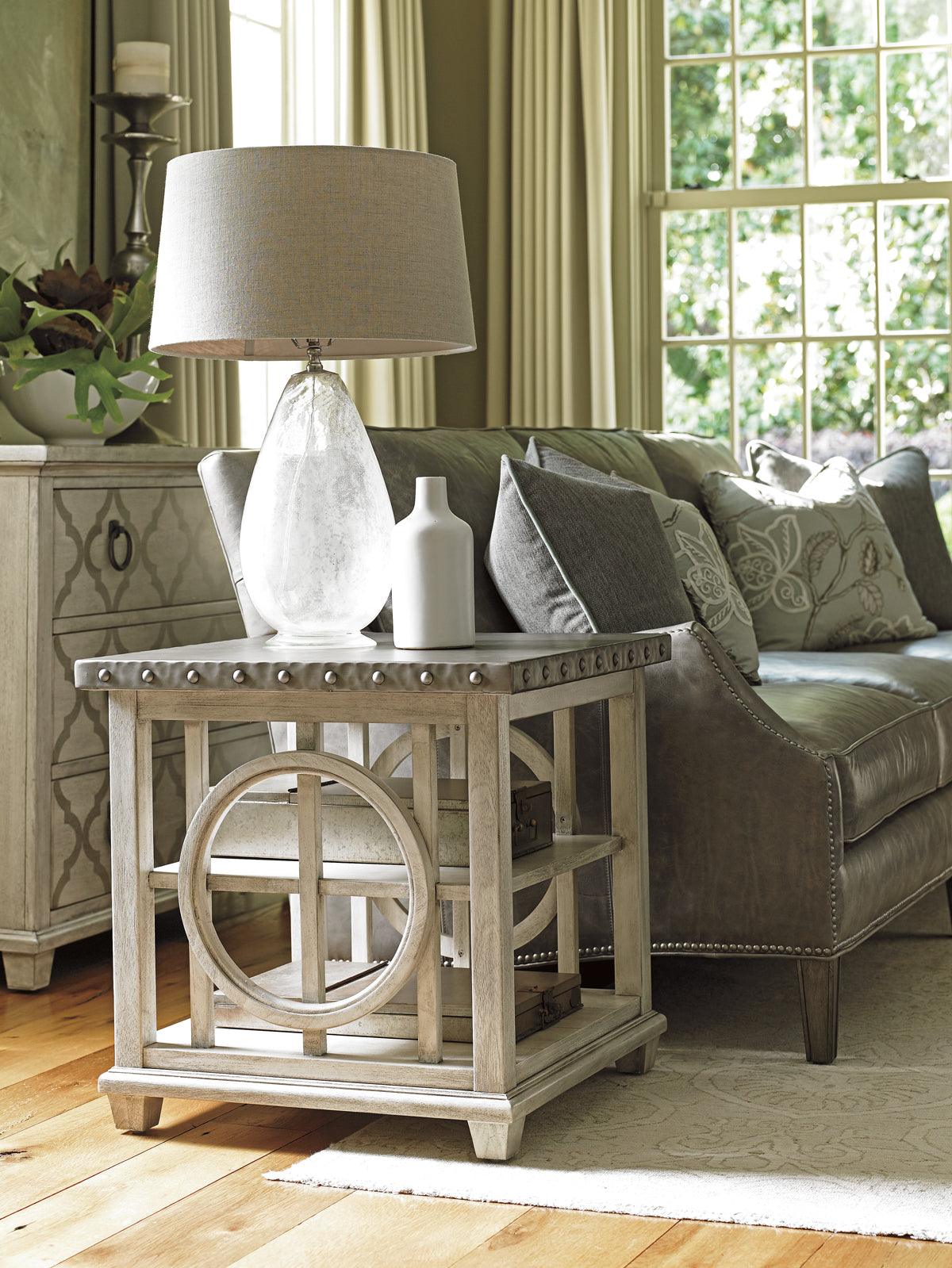 Oyster Bay Lewiston Square Lamp Table - Remutear