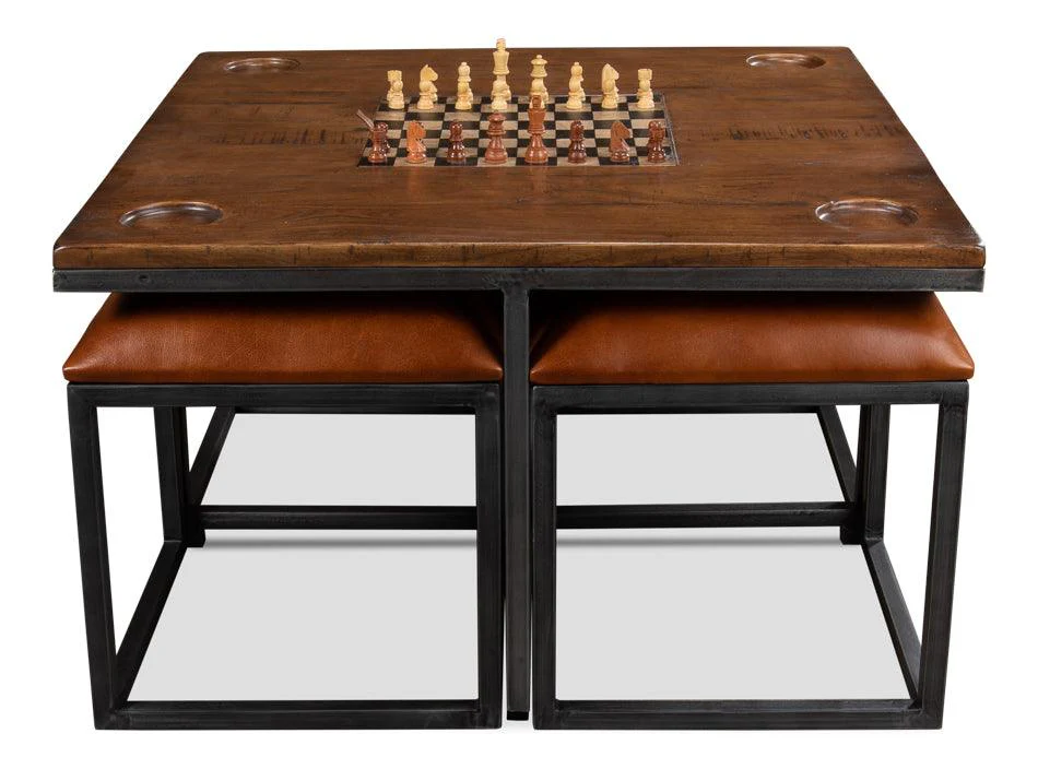 Low Game Table With Four Stools - Remutear