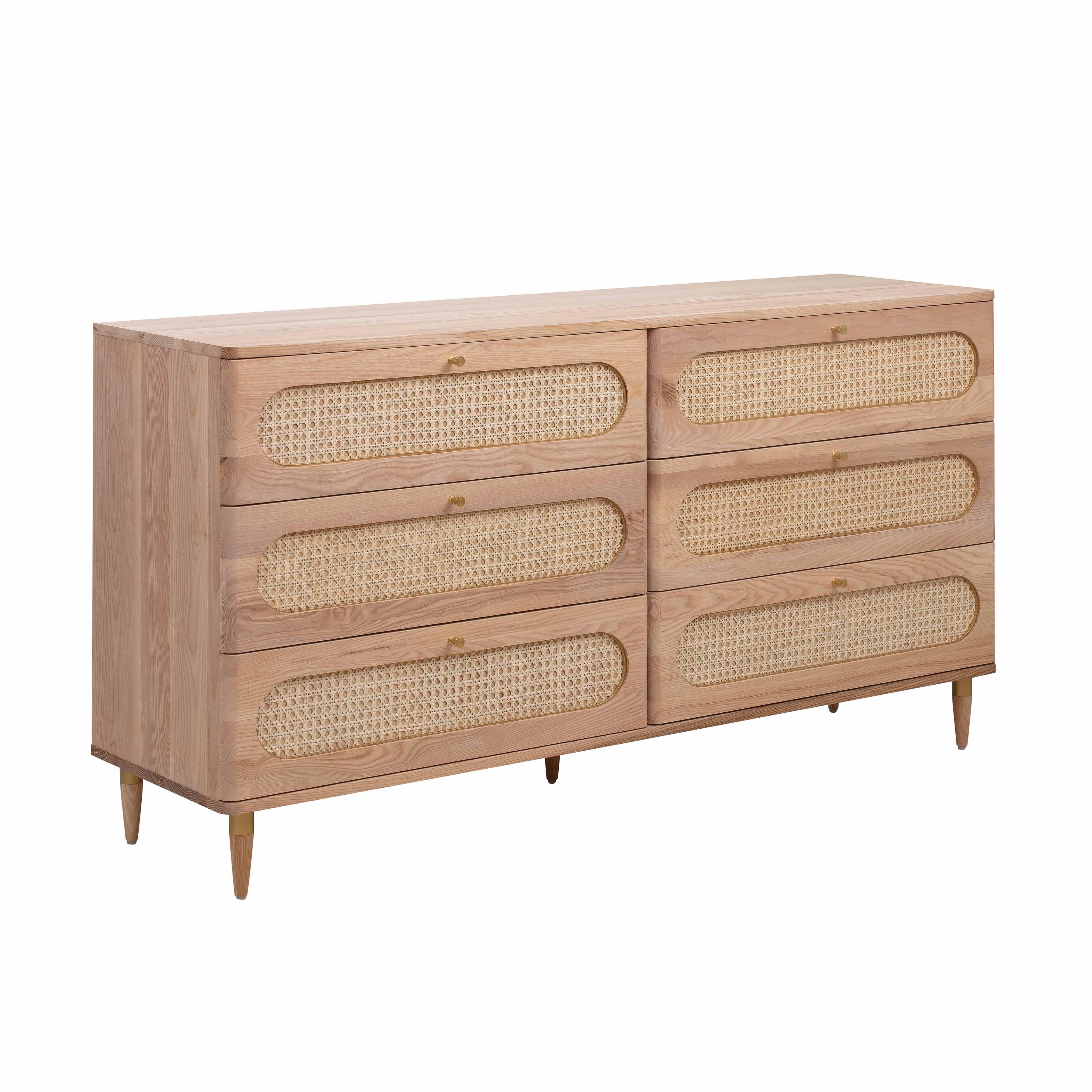 Carmen Cane 6 Drawer Dresser - Remutear