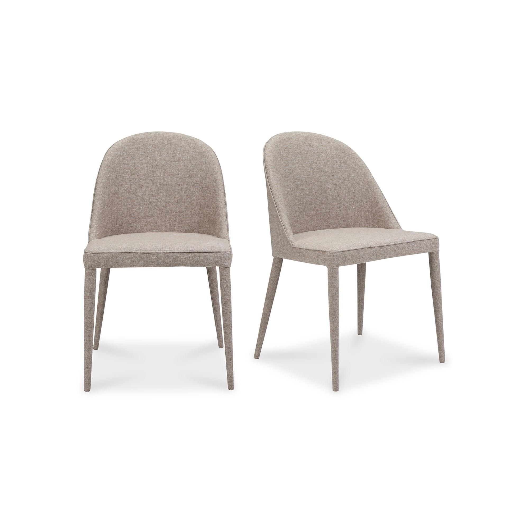 Burton Fabric Dining Chair Light Grey - Set Of Two - Remutear