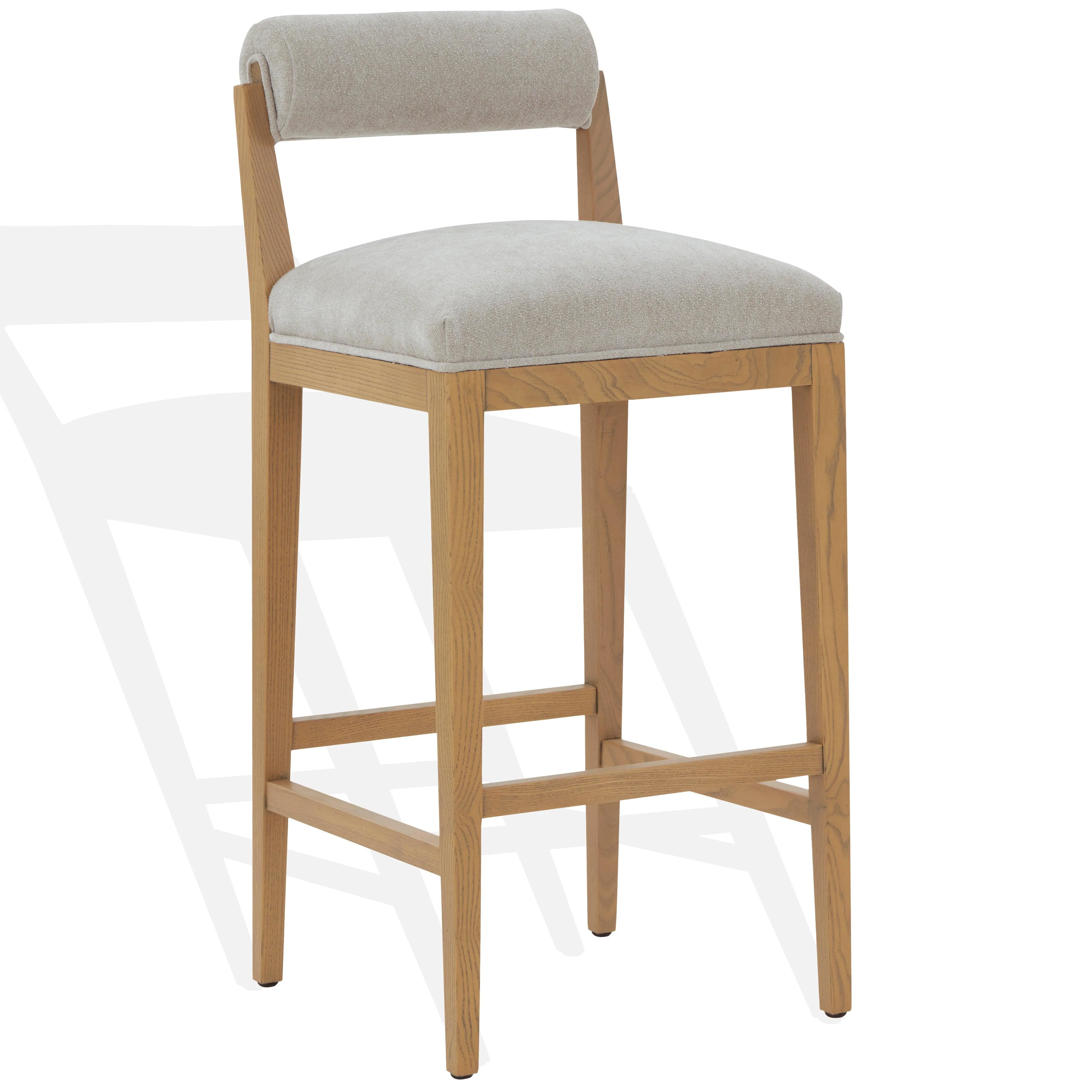 Oaklie Rolled Back Barstool - Remutear