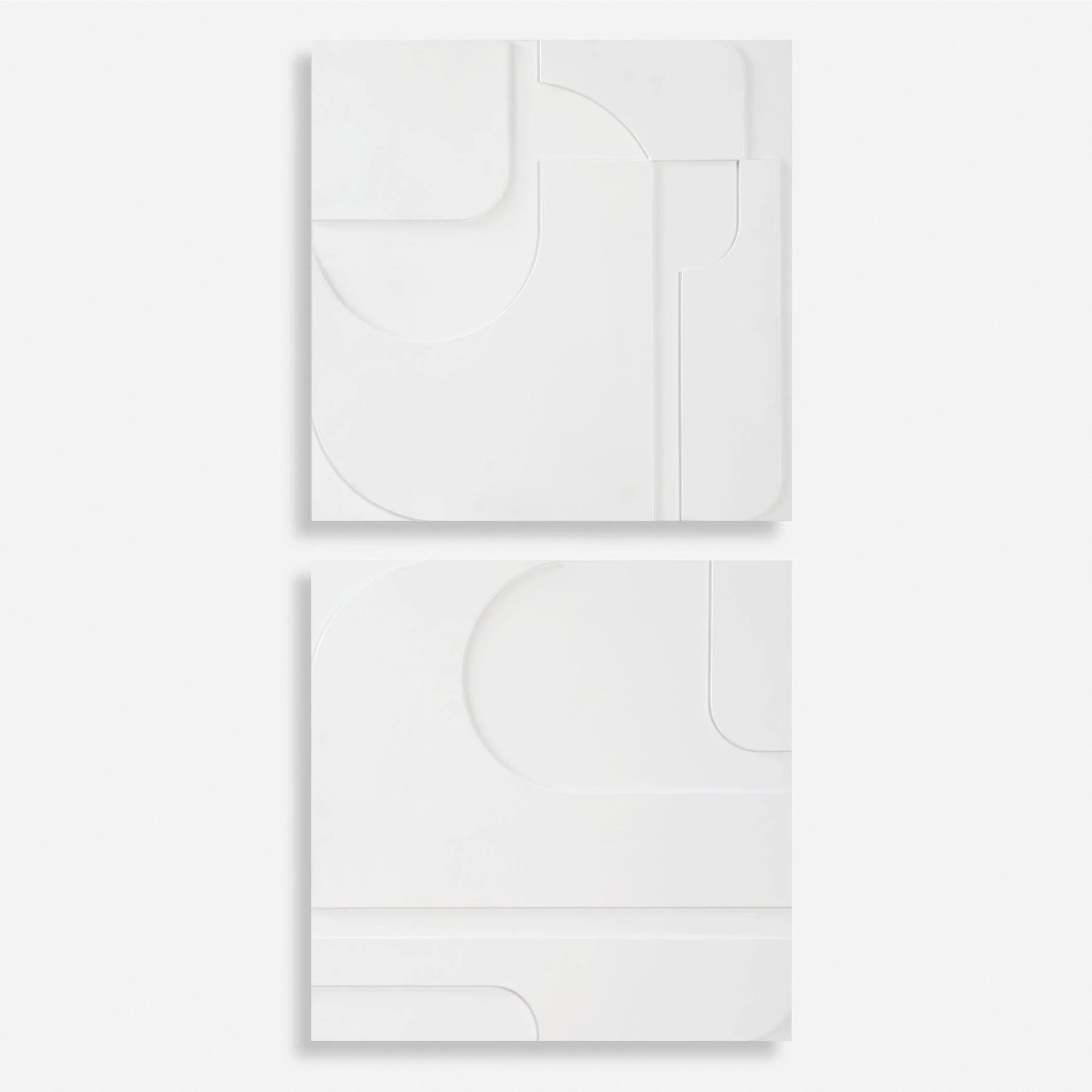 Contours White Wall Decor, S/2 - Remutear
