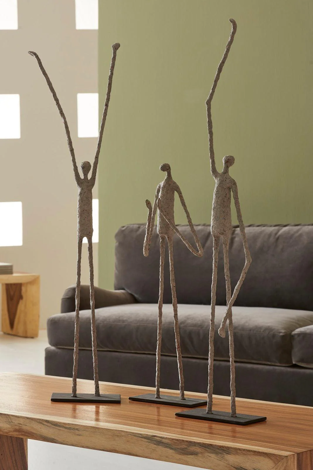 Human Sculpture, Hands Up, Paper Mache - Remutear