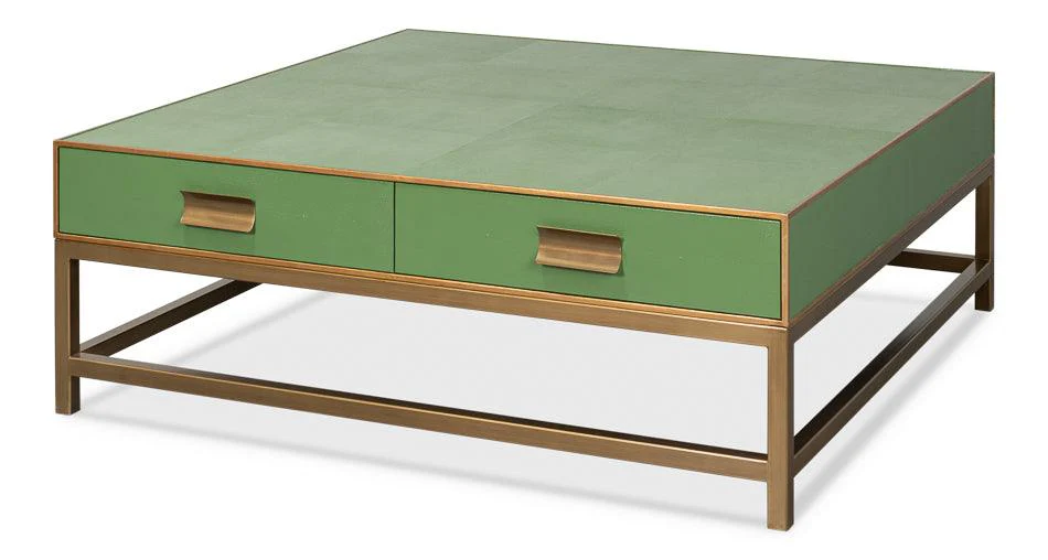 Gideon Shagreen Sq.Coffee Tbl Watercress - Remutear