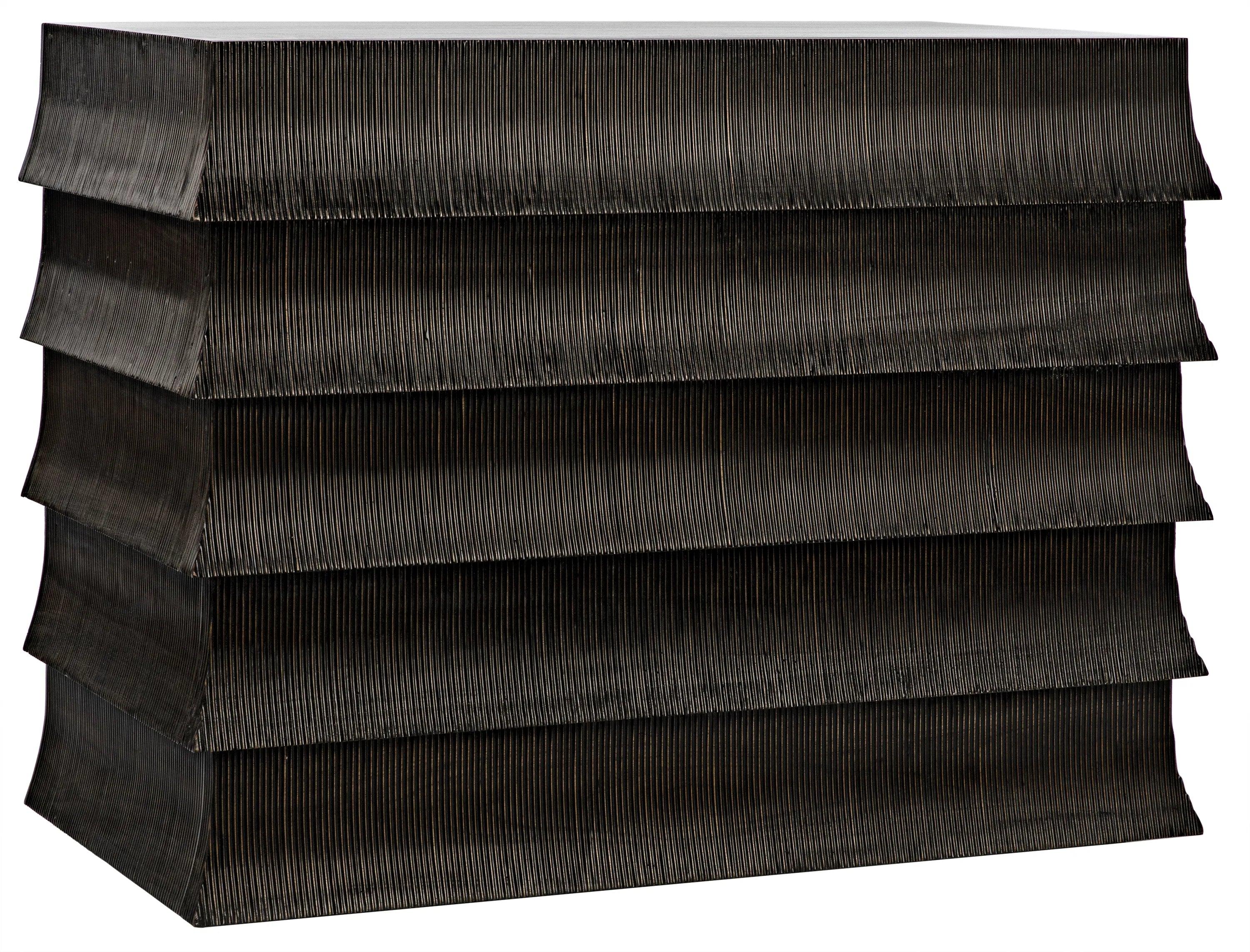 Ava Dresser, Hand Rubbed Black with Light Brown Highlights - Remutear