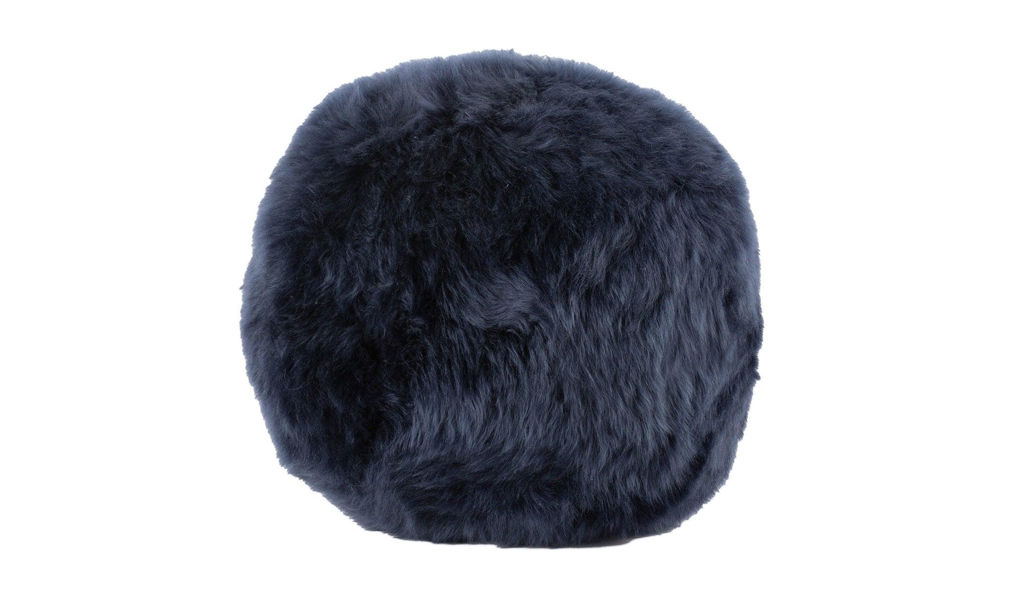 Long Wool Sheepskin Ball Cushion - Remutear