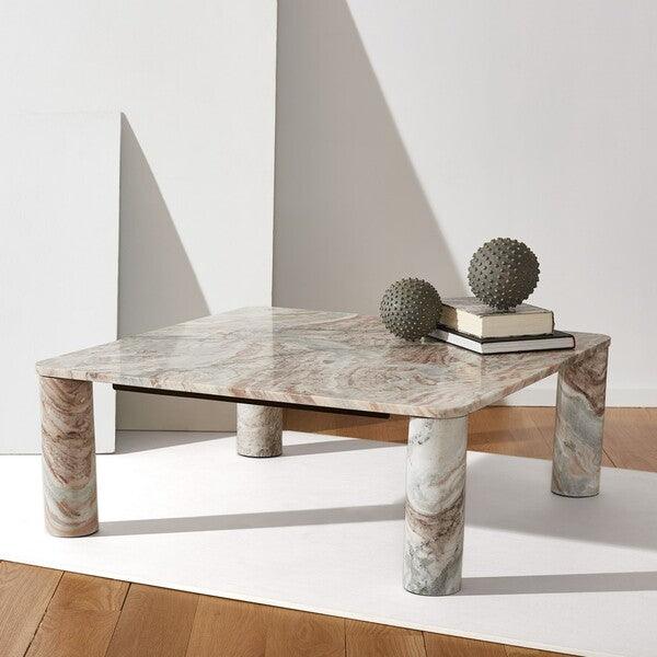 NICOLETTA SQUARE MARBLE COFFEE TABLE - Remutear