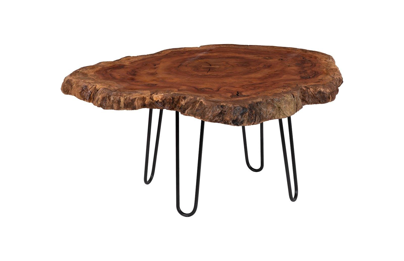 Wood Coffee Table, Forged Legs - Remutear