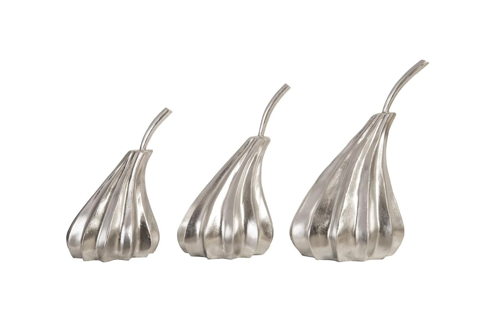 Hand Dipped Pears Set of 3, Silver Leaf - Remutear