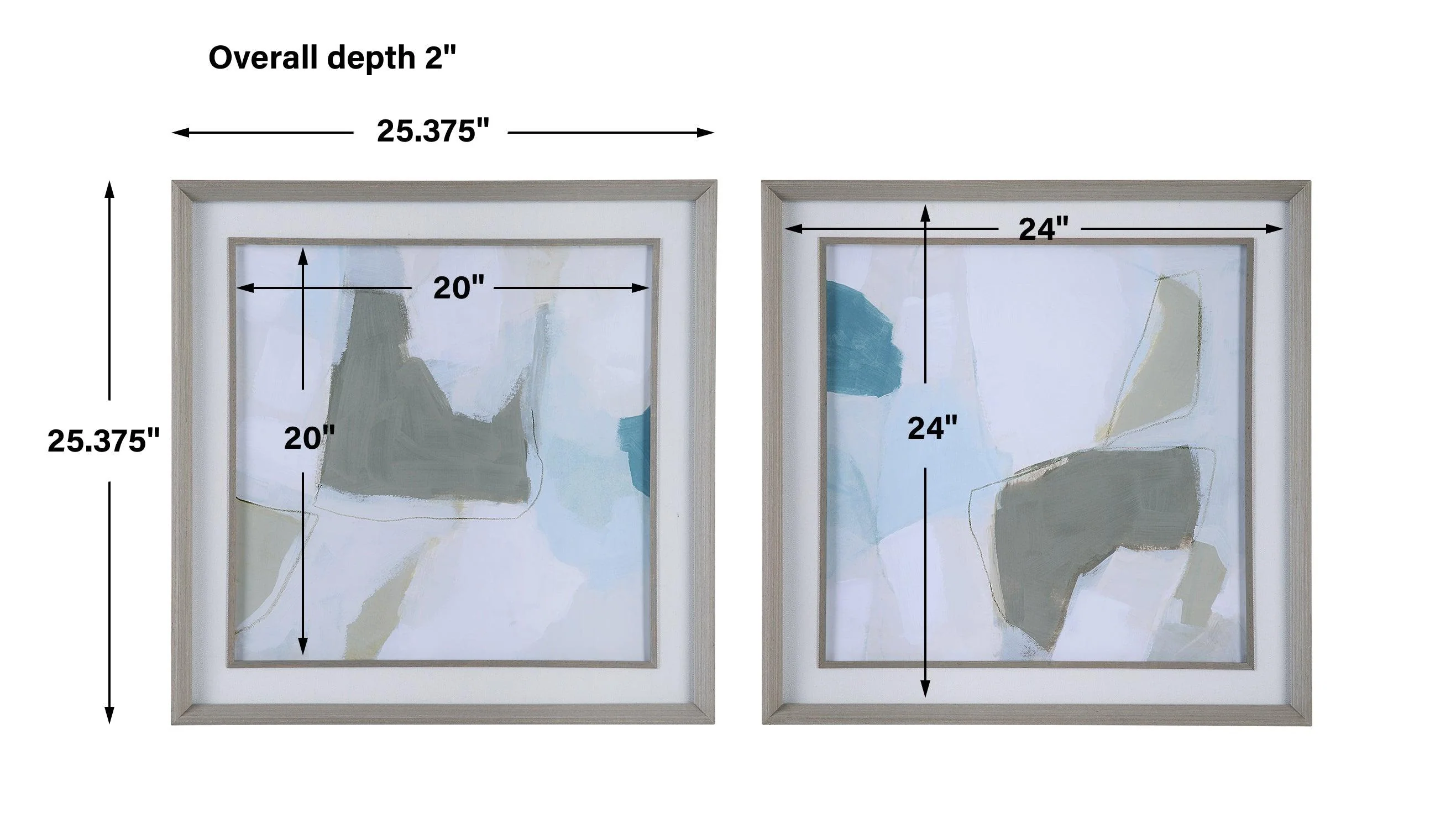 Mist Shapes Framed Prints, Set/2 - Remutear