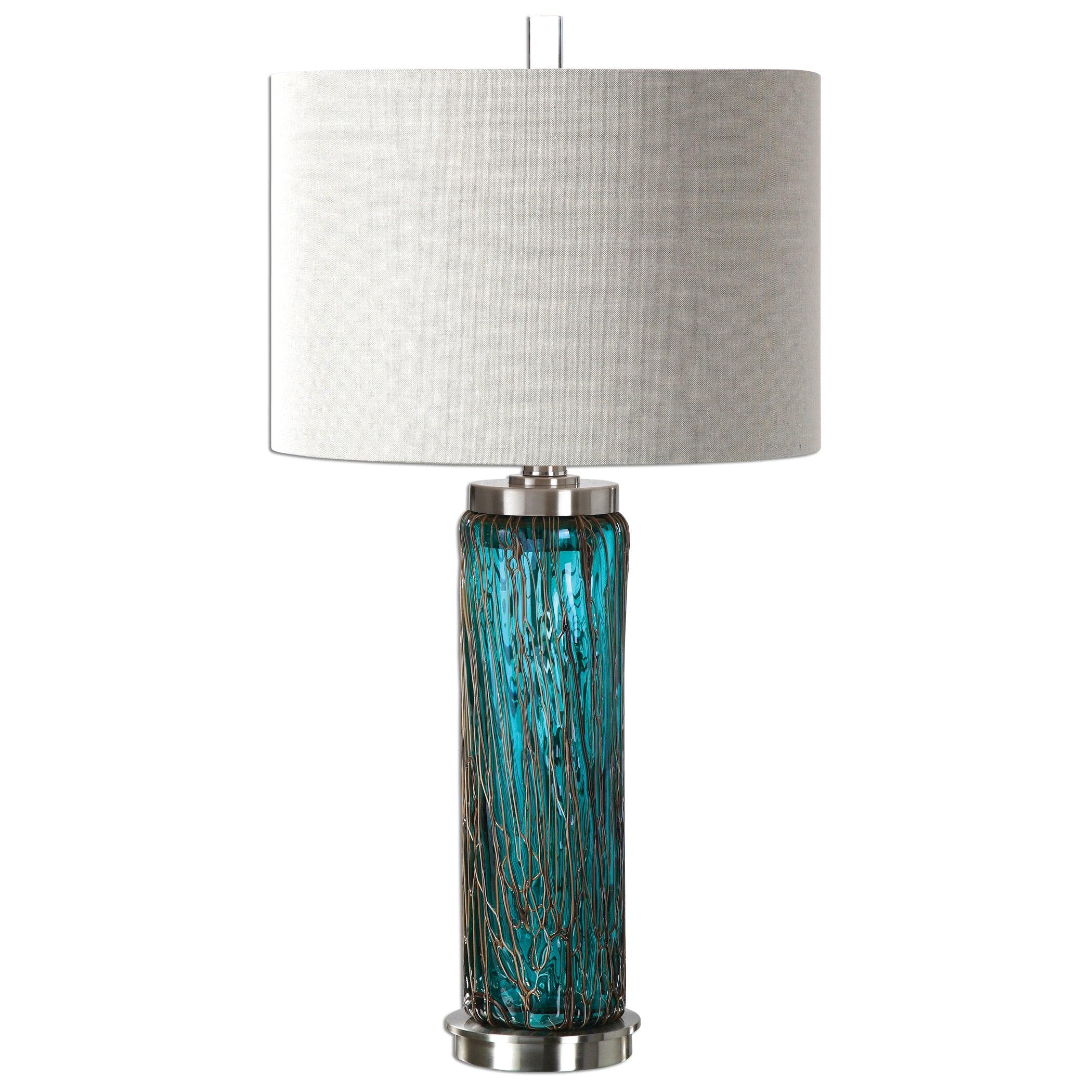 Almanzora Blue Glass Lamp - Remutear