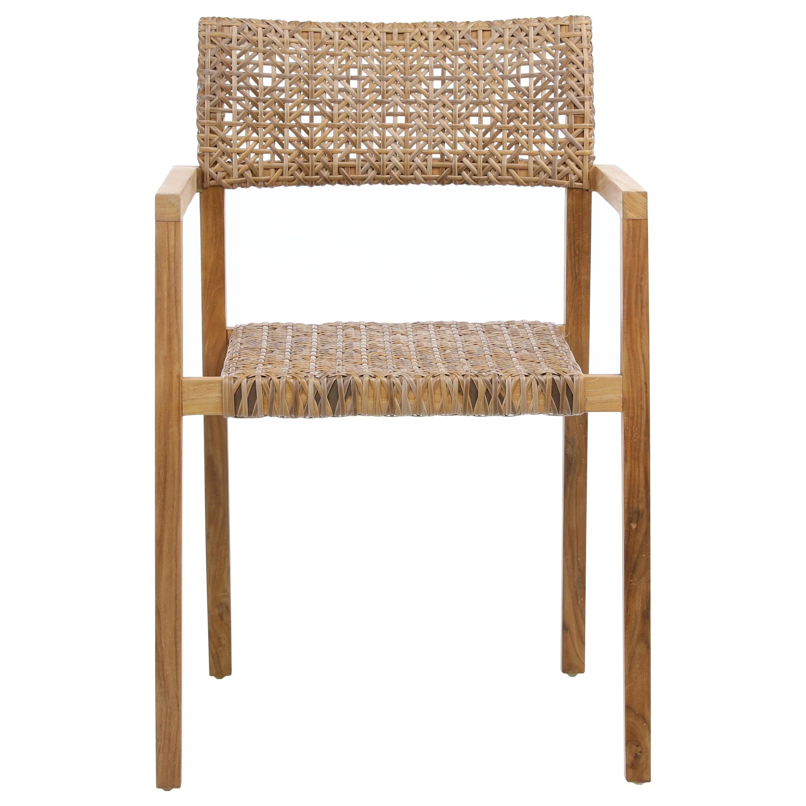 Chairet Deeta Outdoor Dining Chair Set of 2 Brown - Remutear
