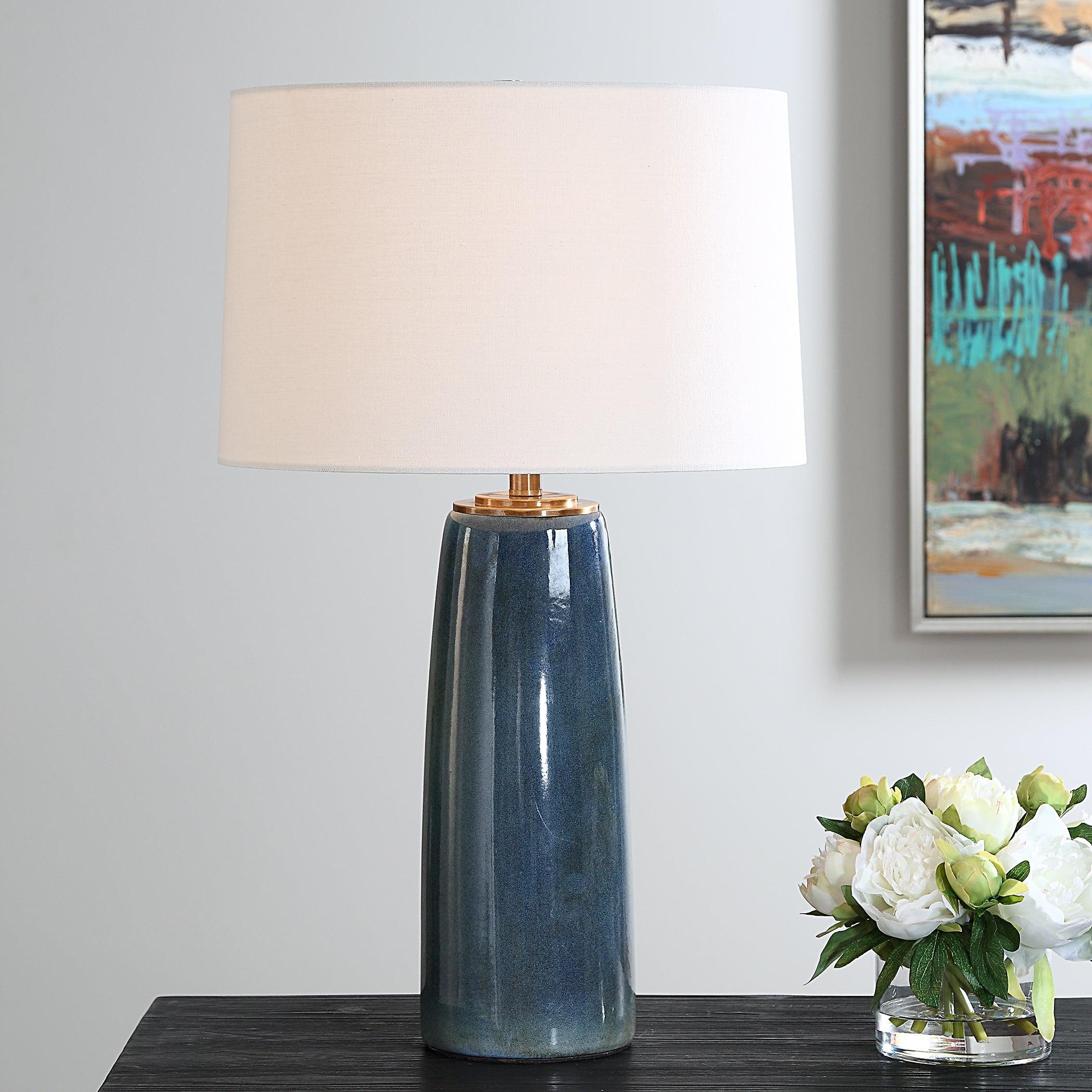 Submerged Deep Blue Table Lamp - Remutear