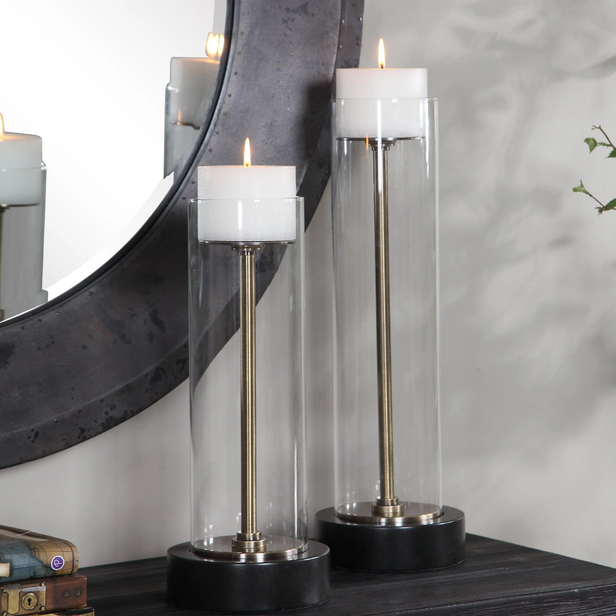 CHARVI GLASS CANDLEHOLDERS, SET/2 - Remutear